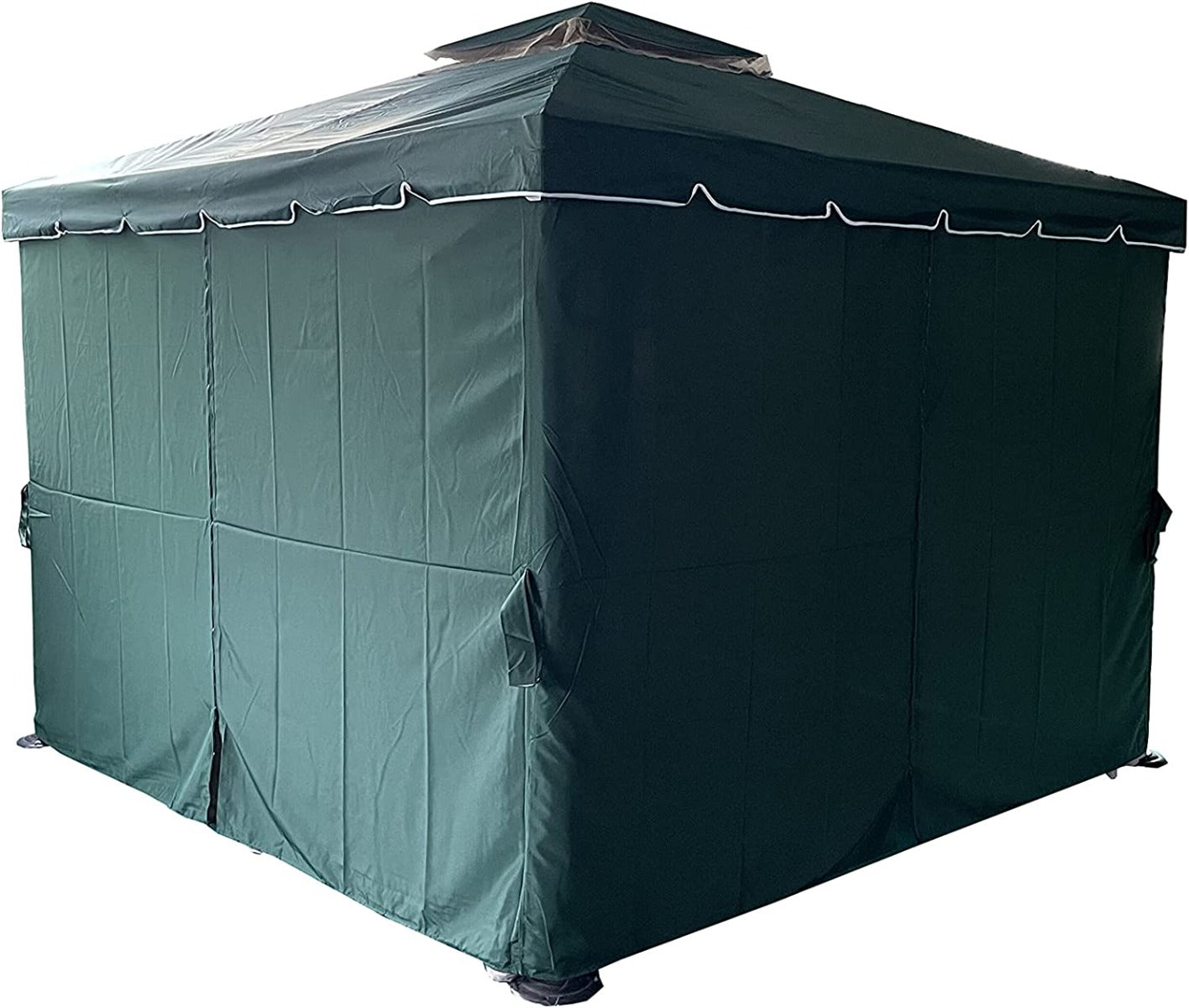 3x4x2.75m Green Gazebo with Nets Aluminium Frame and Powder coated Steel Roof