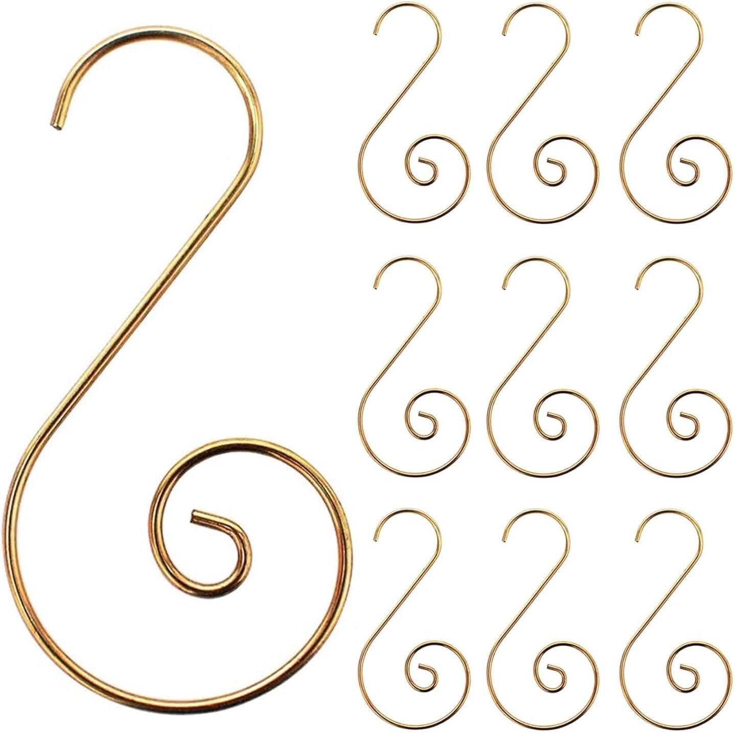 40Pcs Swirl  Tree Decoration Hooks Gold