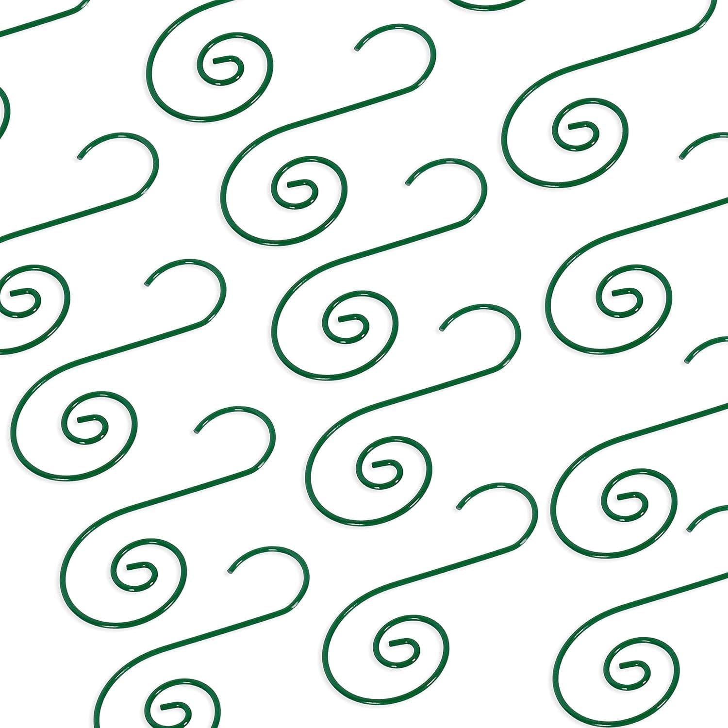 40Pcs Swirl  Tree Decoration Hooks Green