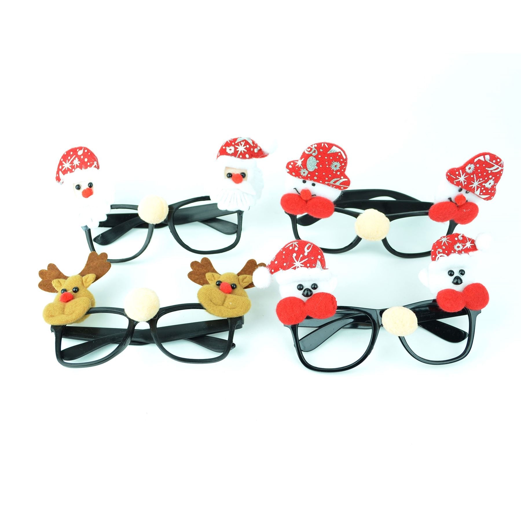 4 x Christmas Specs Novelty Xmas Sunglasses Fun Glasses Costumes Party Supply
