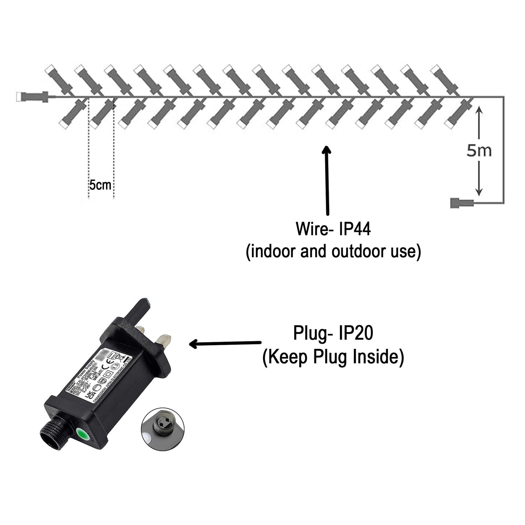 720WW LED Multifunction String Lights With Remote -36m