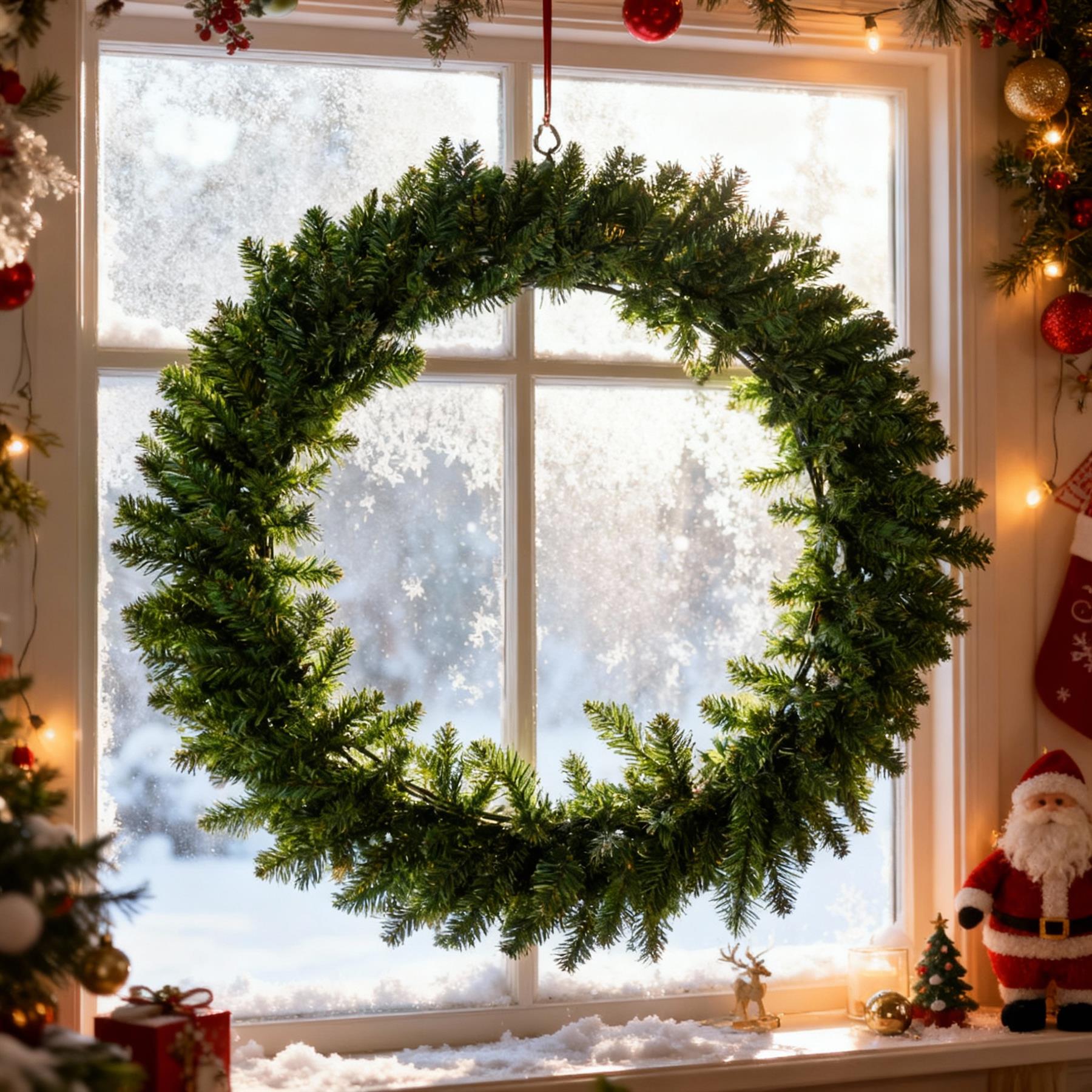 70cm Green Imperial Wreath 260 Tips