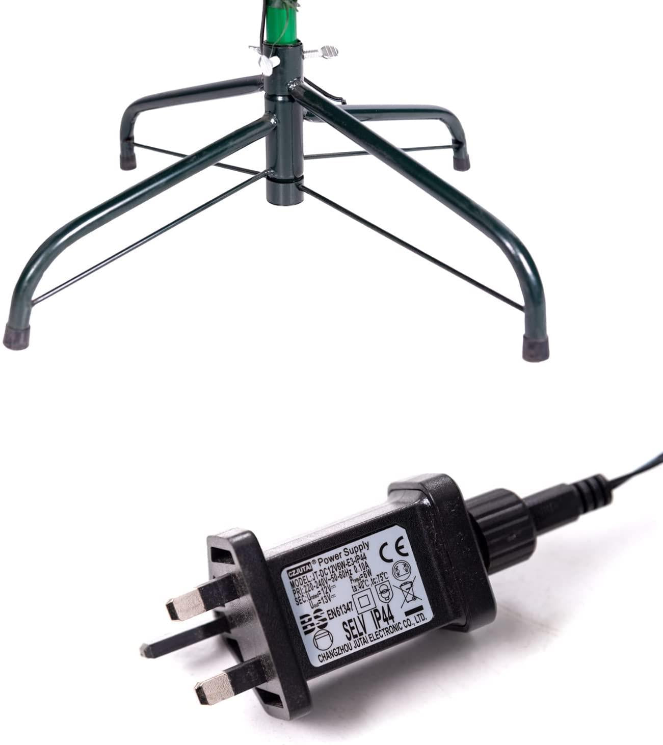 4FT Pre-Lit Christmas Tree Green Fiber Optic LED Lights Xmas Home Holiday Decor