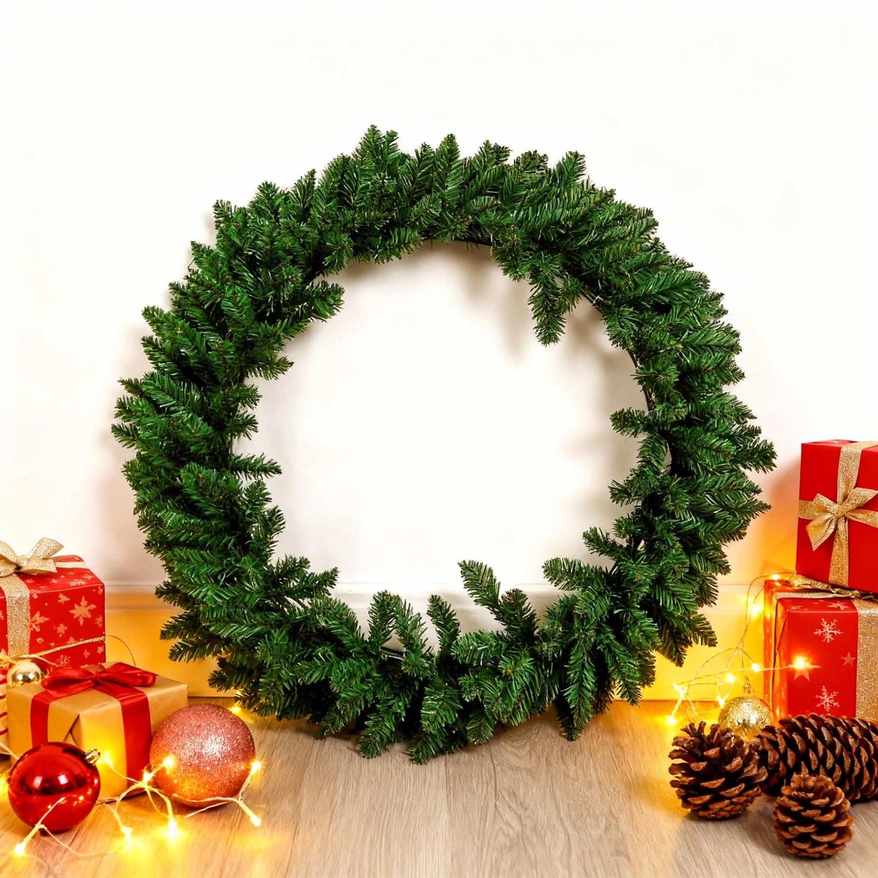 70cm Green Imperial Wreath 260 Tips