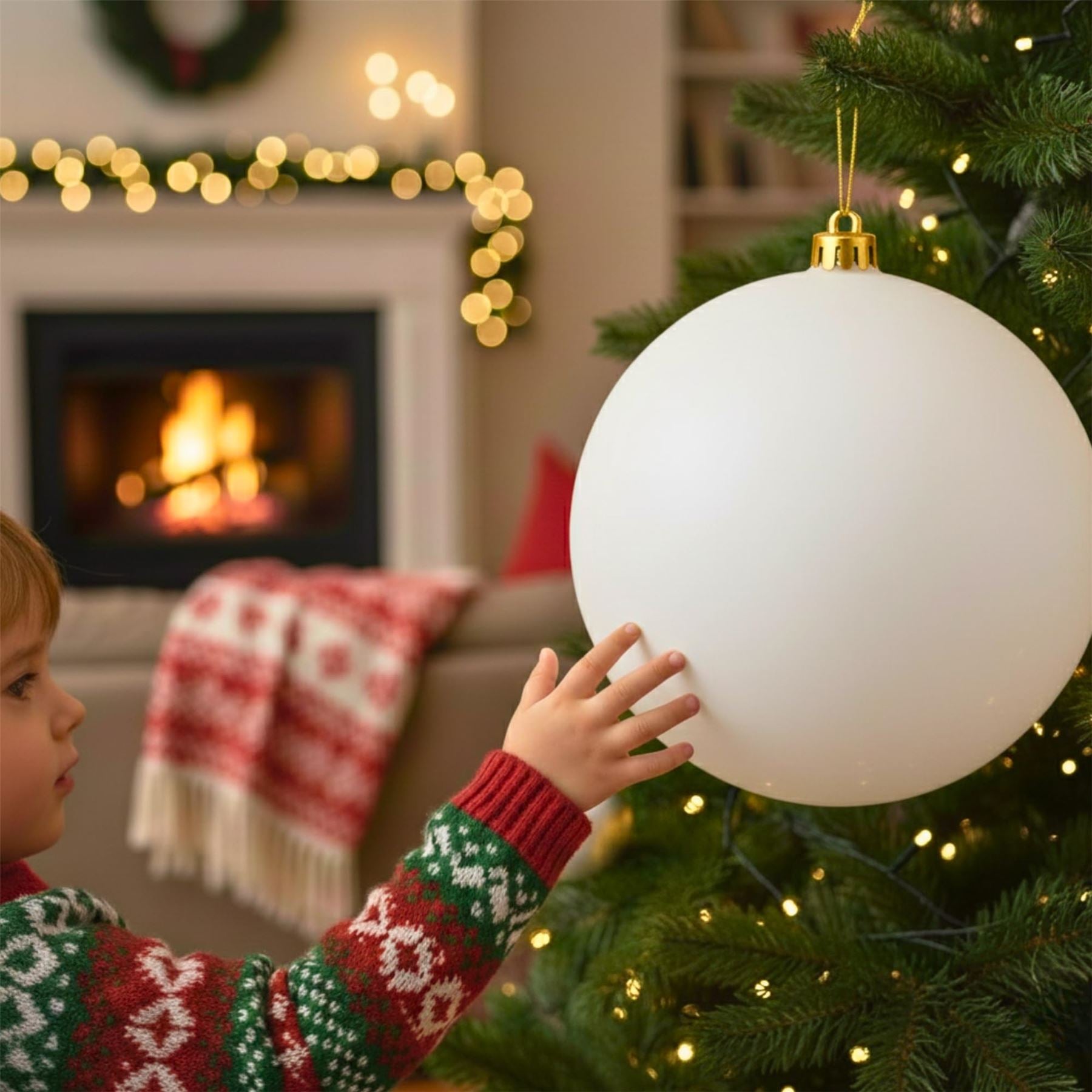 25cm Dark Red Christmas Bauble – Matte Finish, Shatterproof