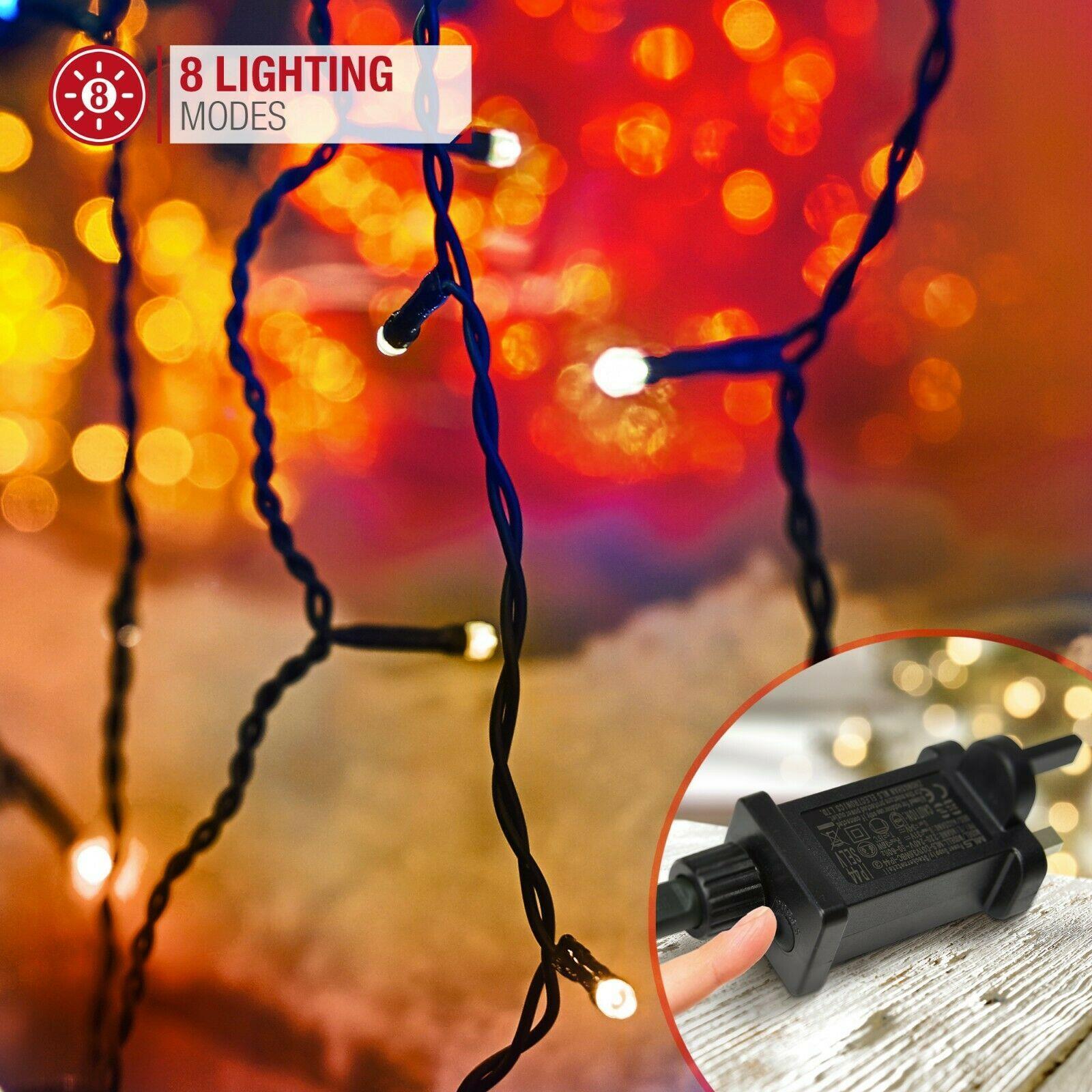 720LED Waterfall Icicle Light Outdoor Connectable Snowing Chaser Xmas Home Decor