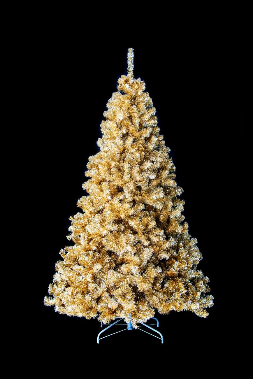 Champagne Gold Christmas Tree Artificial Bushy Tinsel Tip Xmas Home Decor 7FT UK