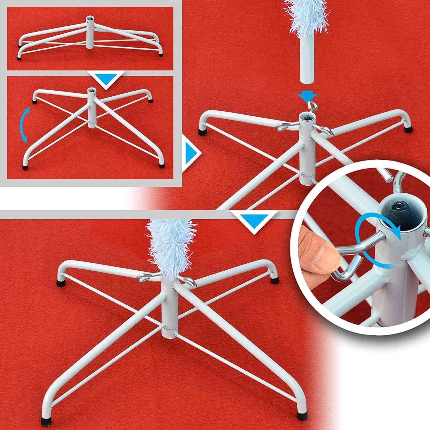 7FT Christmas Tree Xmas White Artificial Bushy Pine Outdoor Xmas Home Decoration