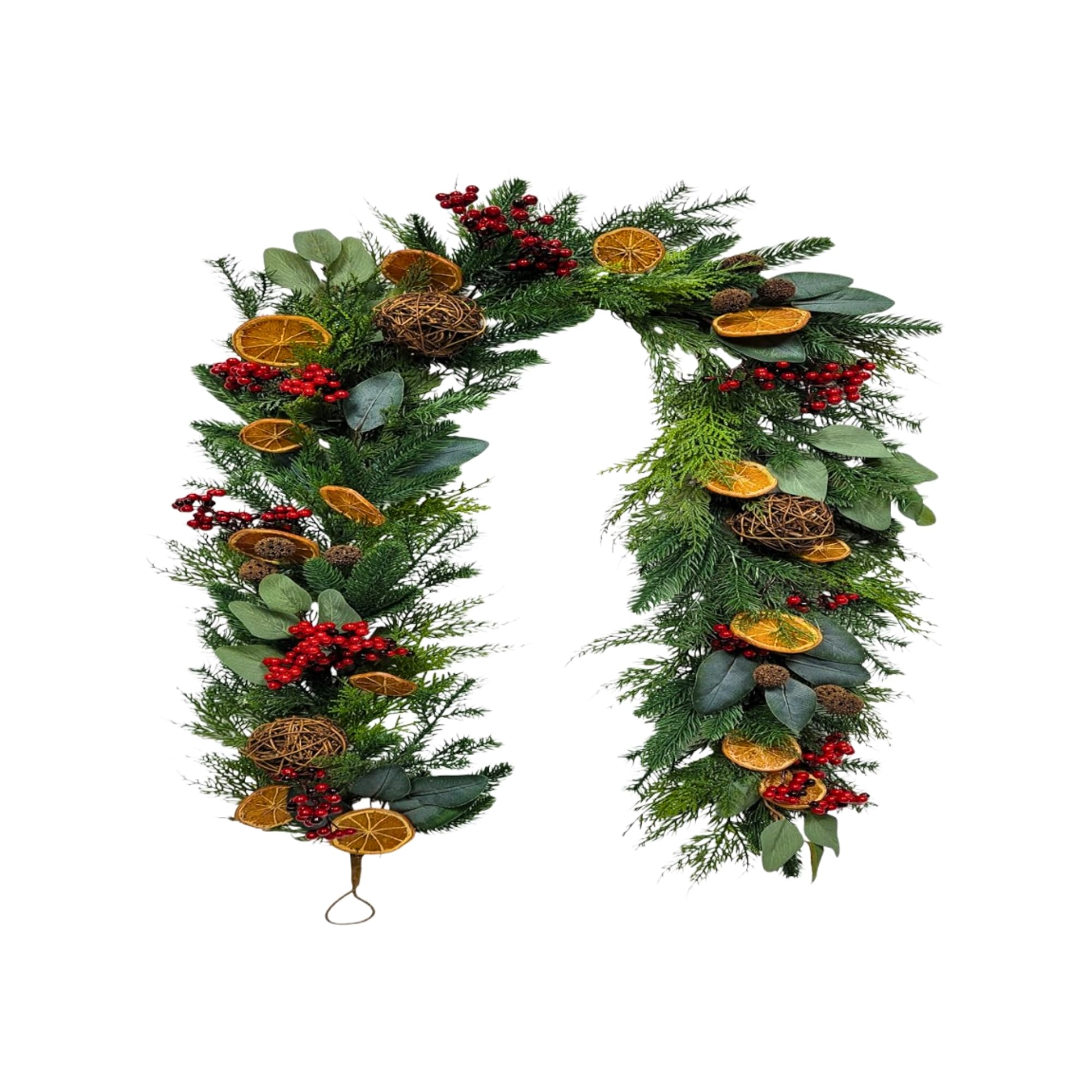 6ft/1.8m Orange With Berry Garland
