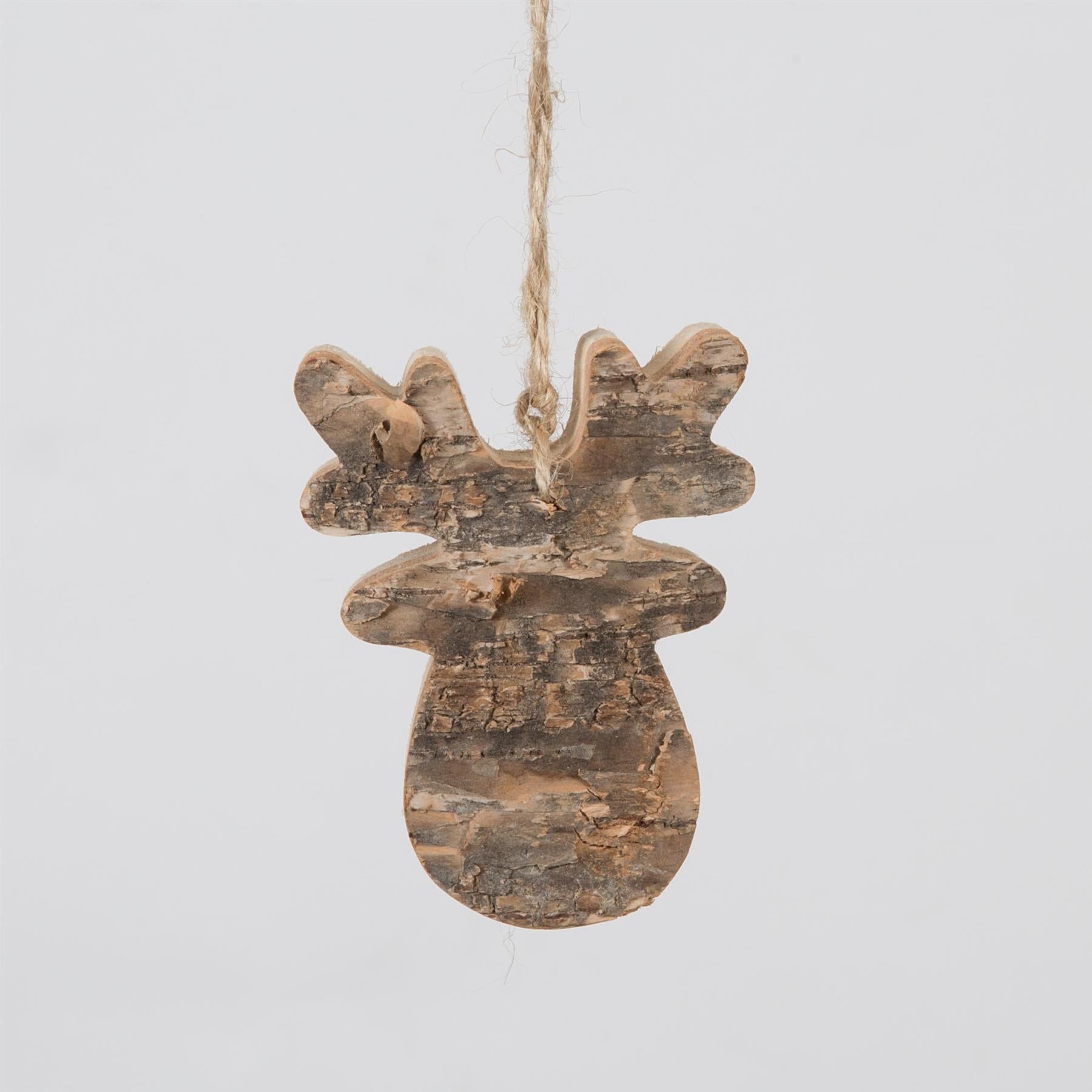 8cm Reindeer Woodn Ornament Christmas Tree Hanging Decorations Hand Crafted