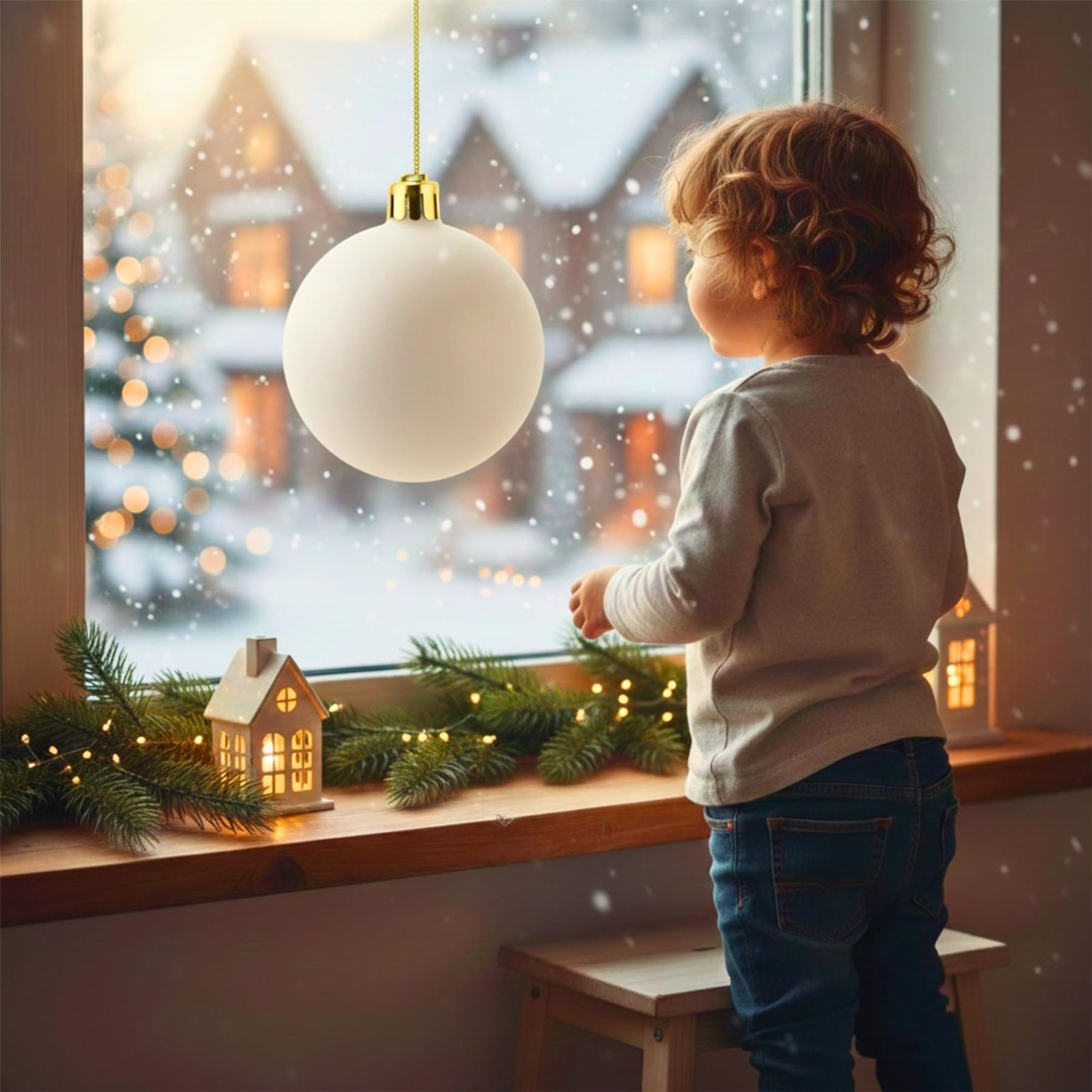 25cm Dark Red Christmas Bauble – Matte Finish, Shatterproof