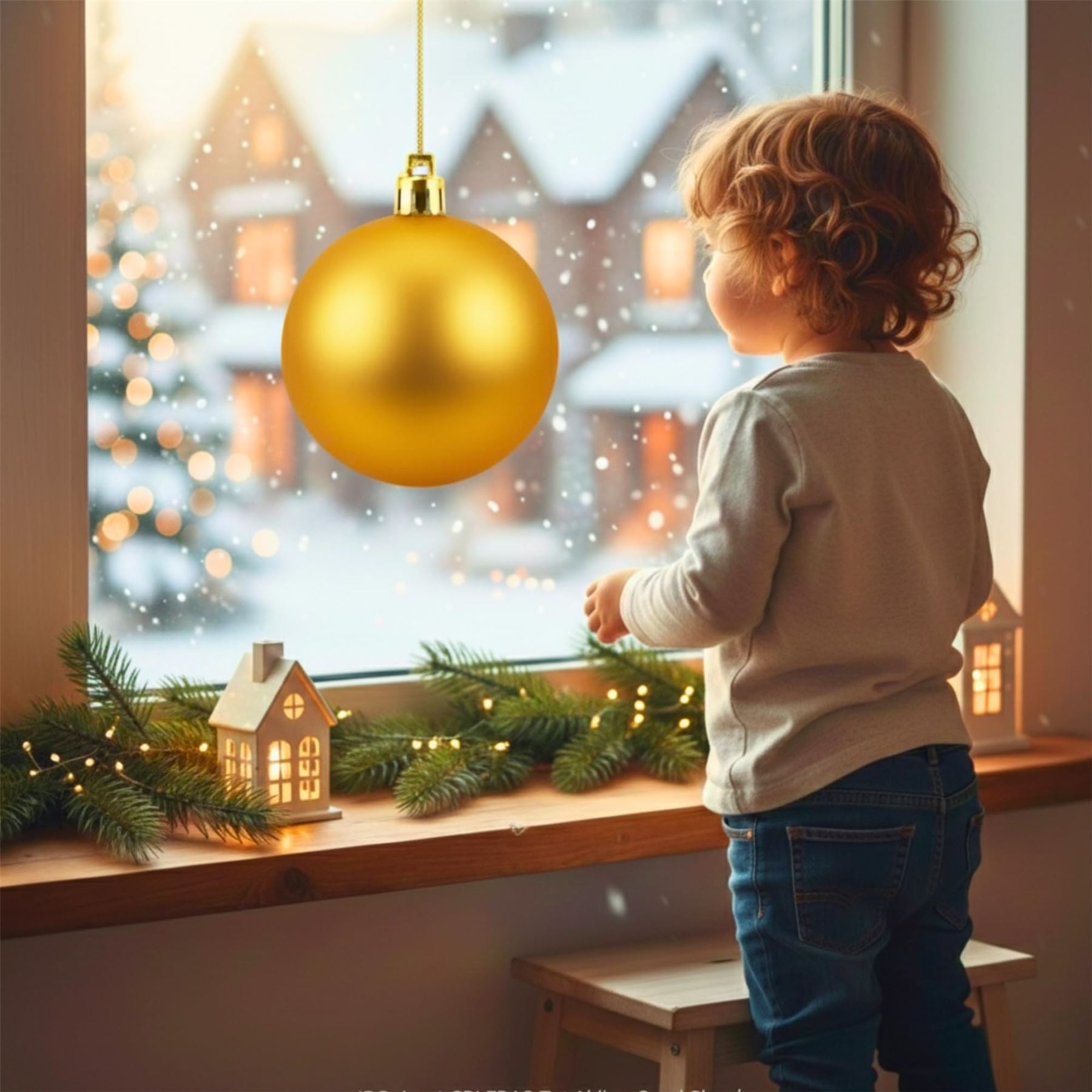 25cm Deep Gold Christmas Bauble – Matte Finish, Shatterproof