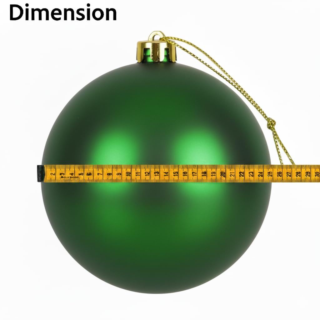 25cm Dark Green Christmas Bauble – Matte Finish, Shatterproof