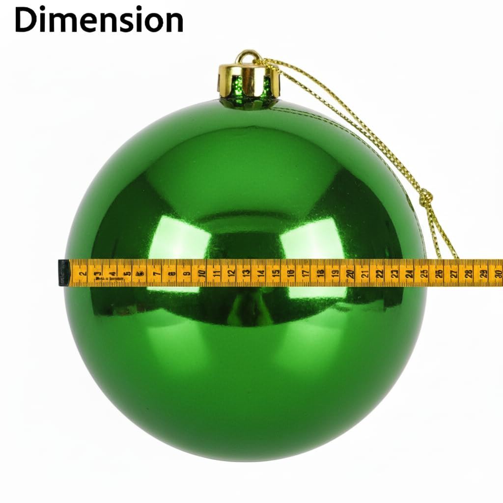 25cm Dark Green Christmas Bauble – Shatterproof, Gloss Finish