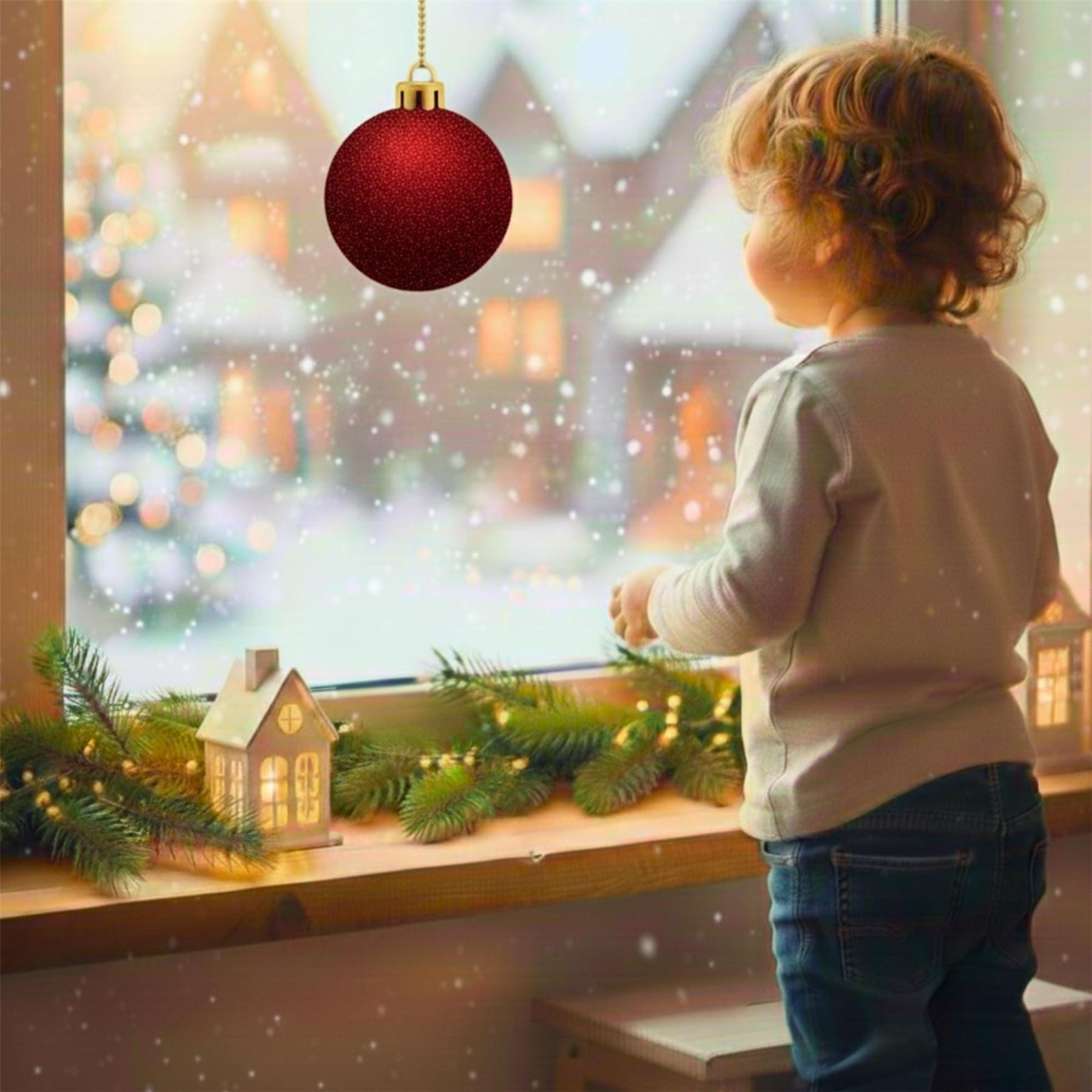 20cm Dark Red Glitter Shatterproof Christmas Bauble – Sparkling Festive Hanging Decoration