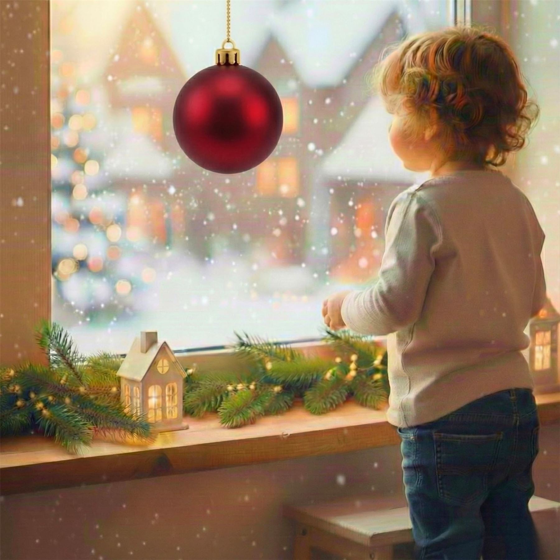 20cm Dark Red Matte Shatterproof Christmas Bauble – Elegant Festive Hanging Decoration