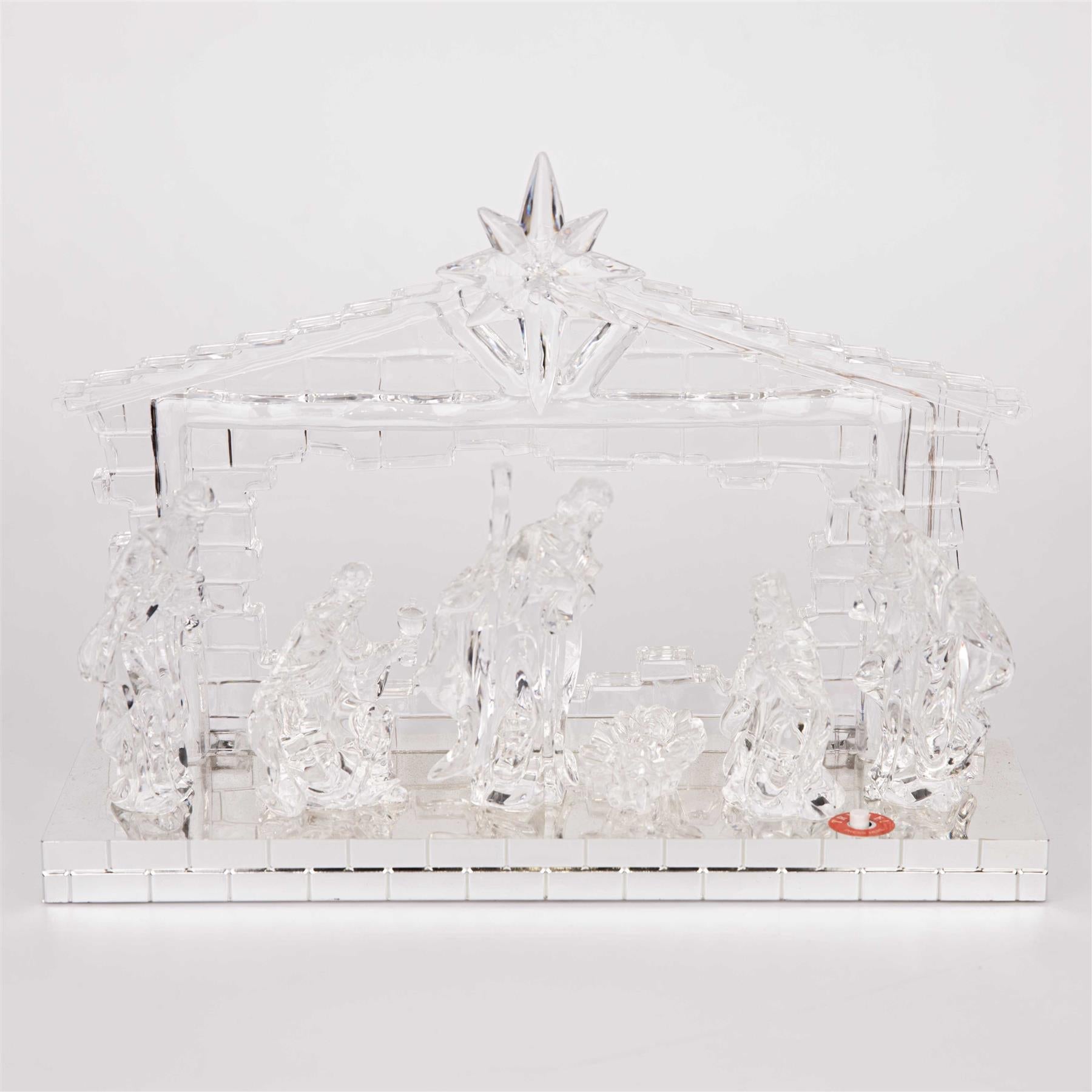 Christmas Ornaments Decor Nativity Scene Light Up Music Centerpiece Figures