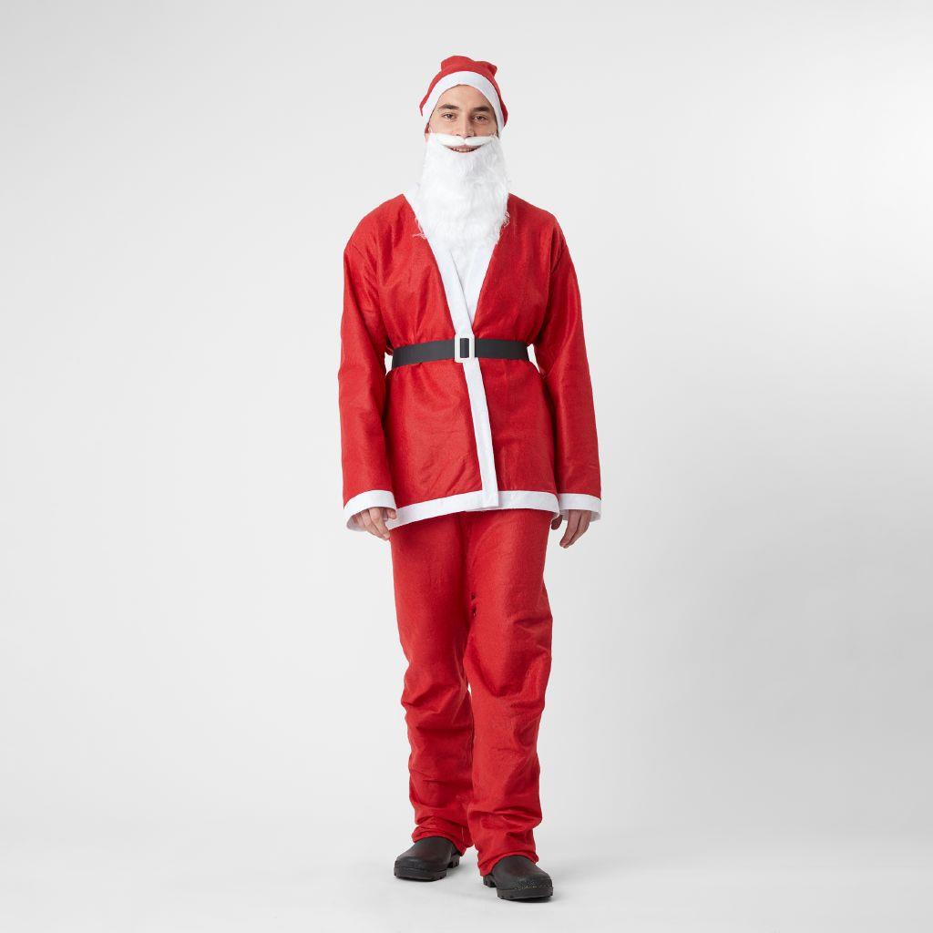 Adult Men's Santa Claus Costume Father Christmas Fancy Dress Budget Outfit Suit