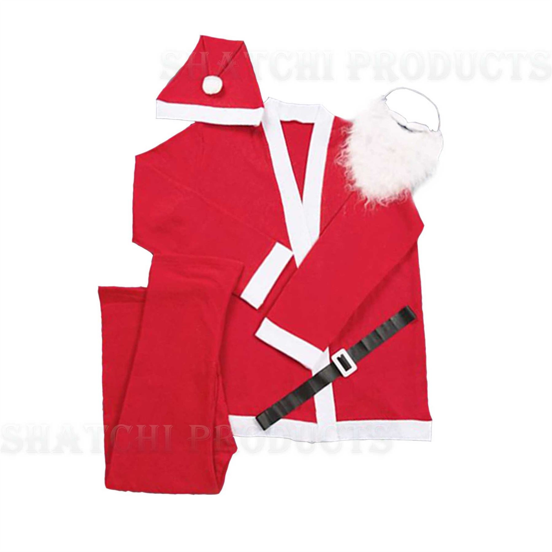 Adult Men's Santa Claus Costume Father Christmas Fancy Dress Budget Outfit Suit