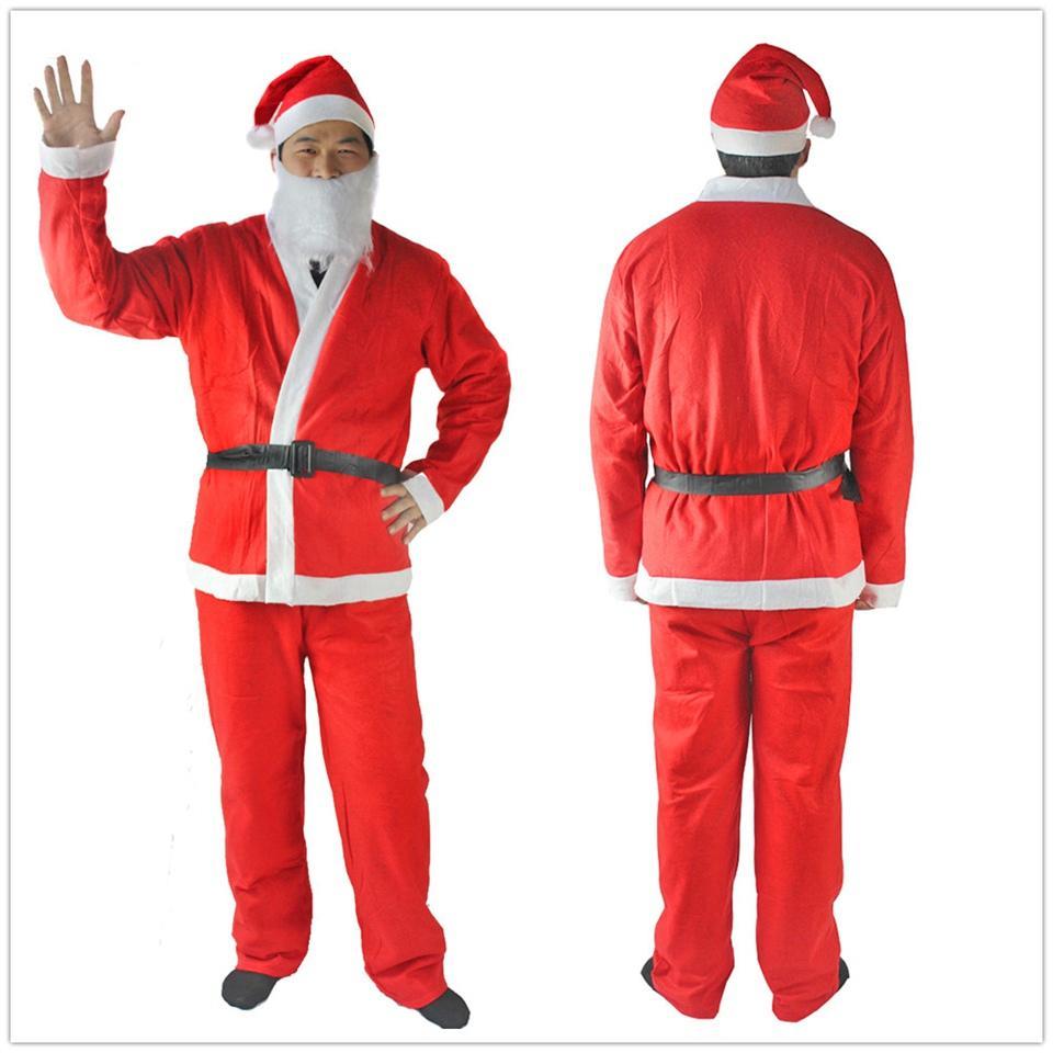 Adult Santa Suit Father Christmas Fancy Dress Costume Xmas Family Fun Party