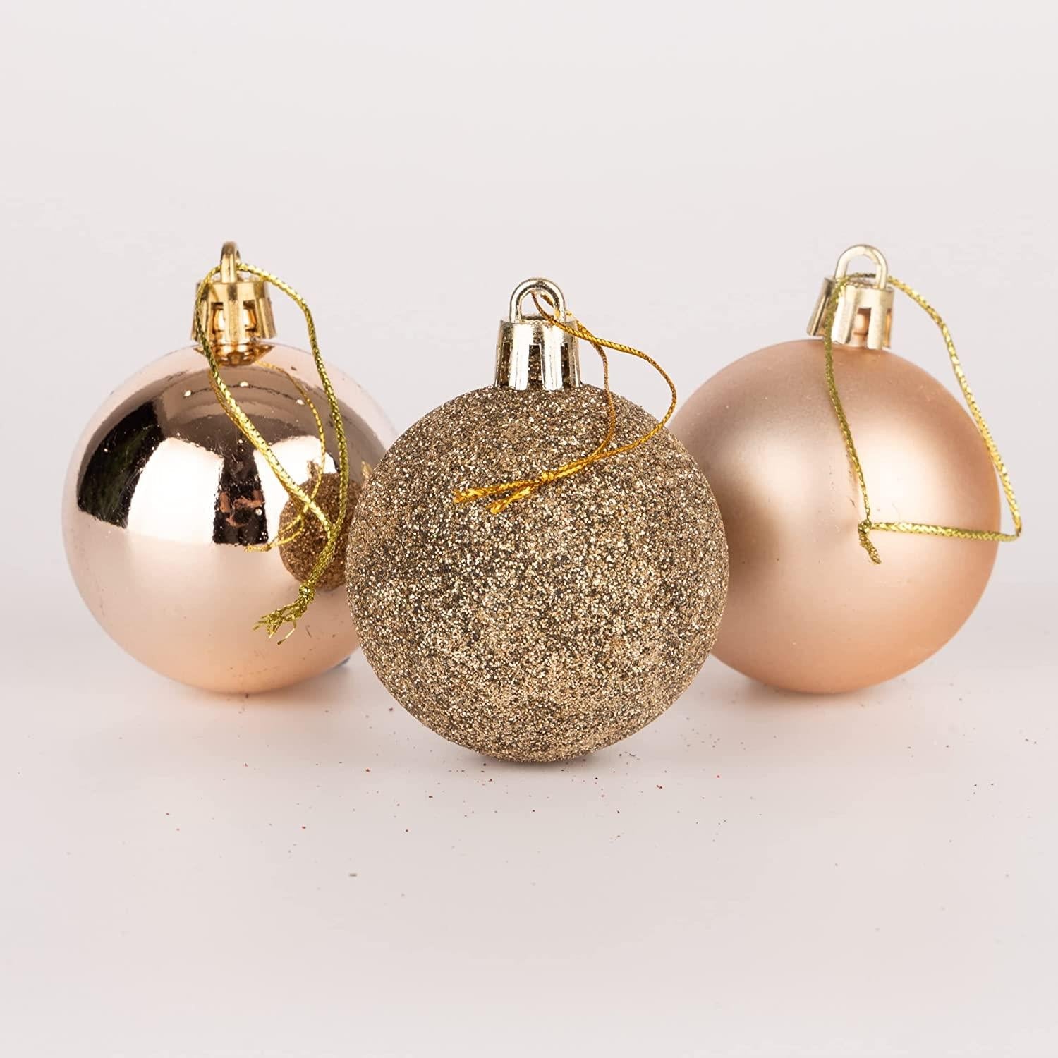 Baubles Champagne 5Cm-9Pcs Set -Pvc