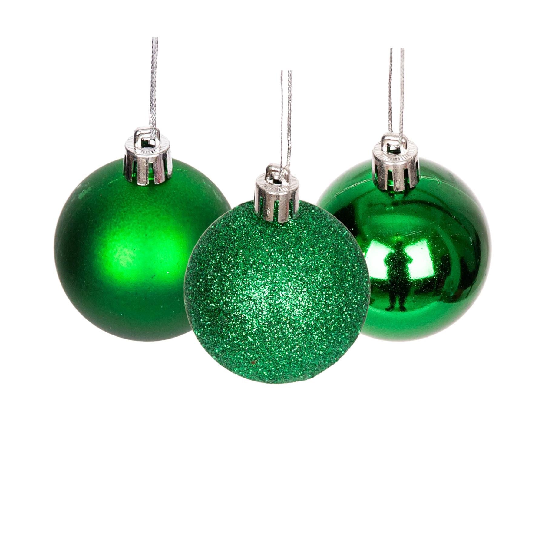 Baubles Dark Green 5Cm-9Pcs Set -Pvc