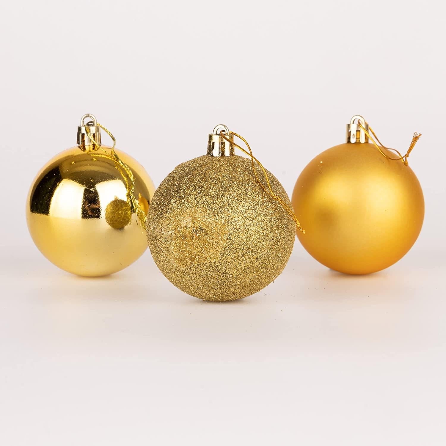 Baubles Deep Gold 6Cm 6Pcs Set Pvc