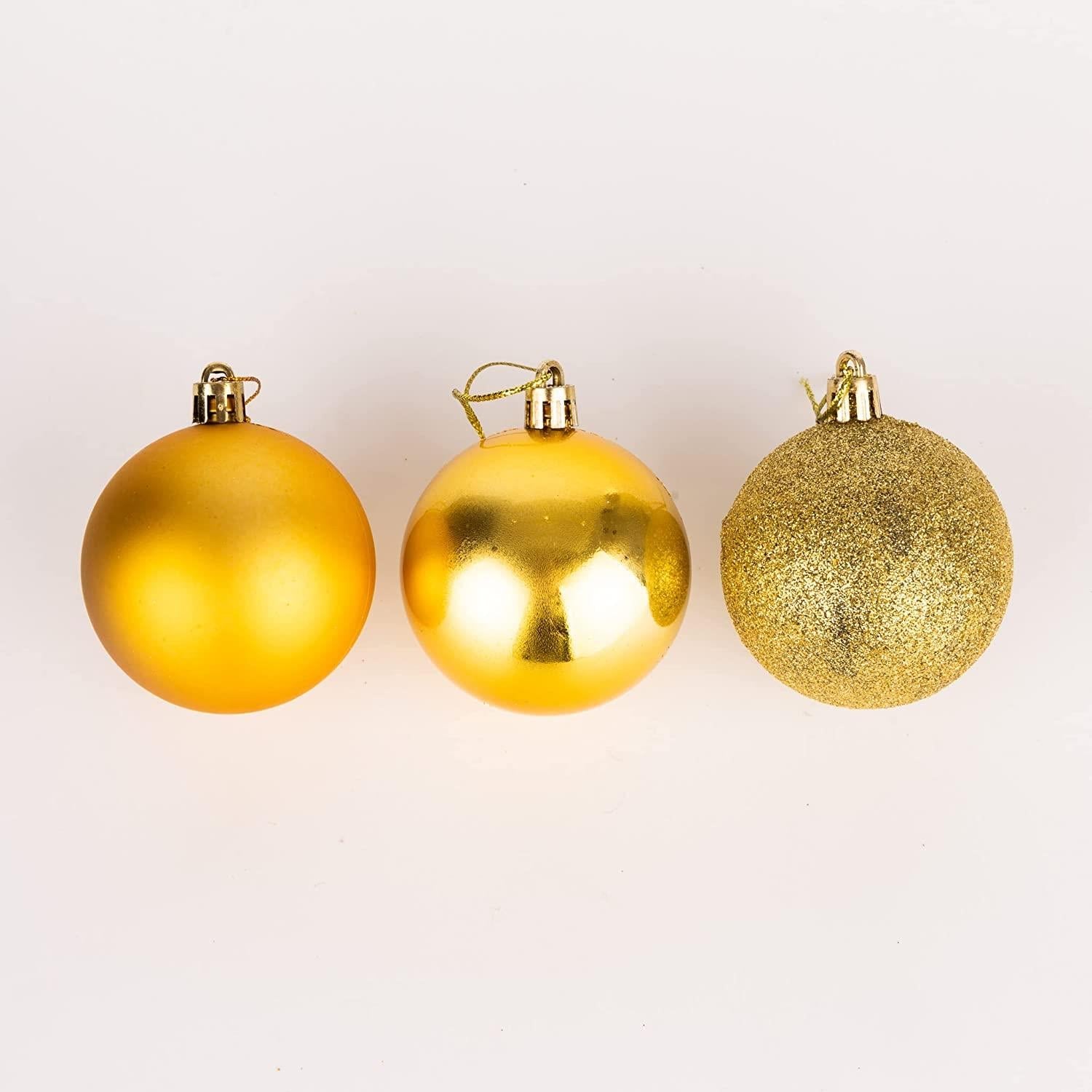 6X Christmas Baubles Tree Ornament Deep Gold Balls Xmas Hanging Decoration 60mm