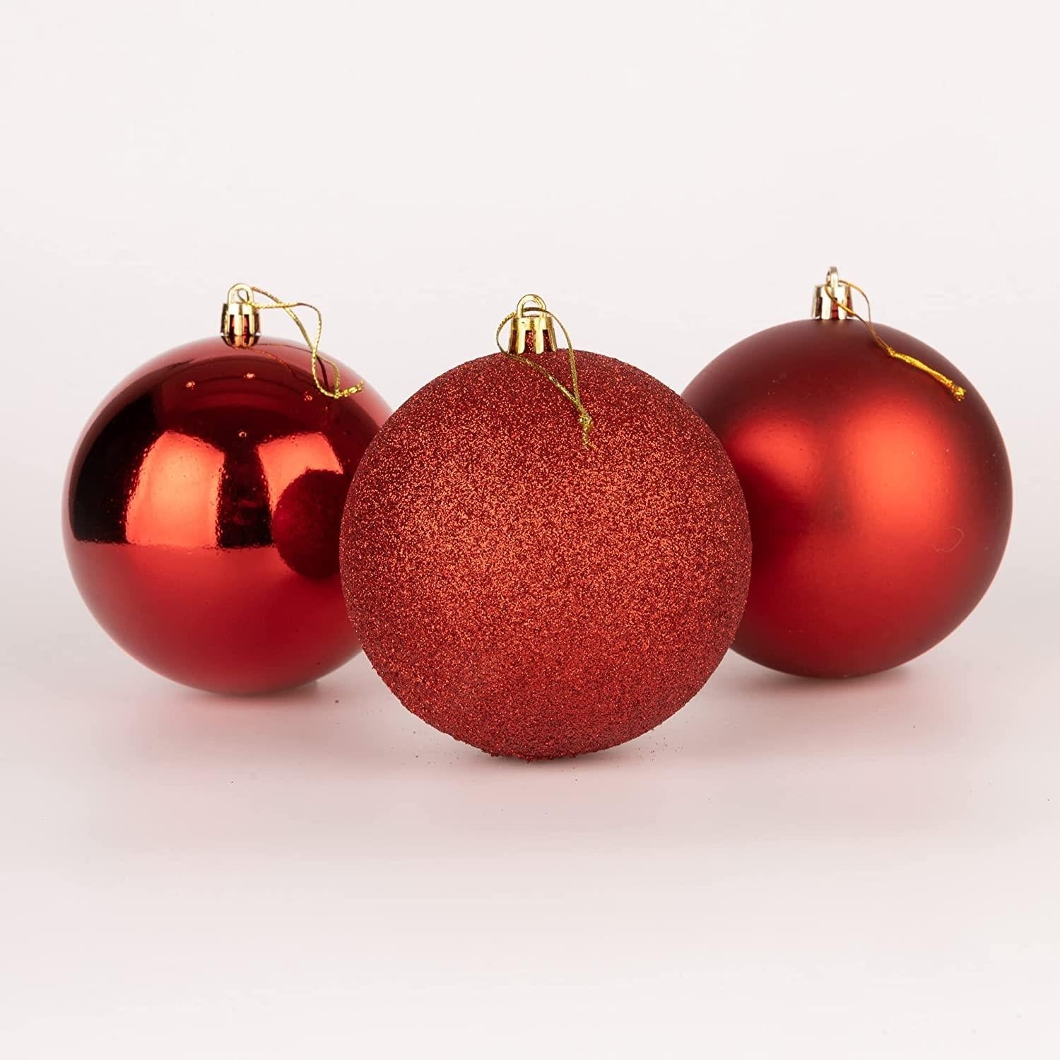 Baubles Red 10Cm-3Pcs Set