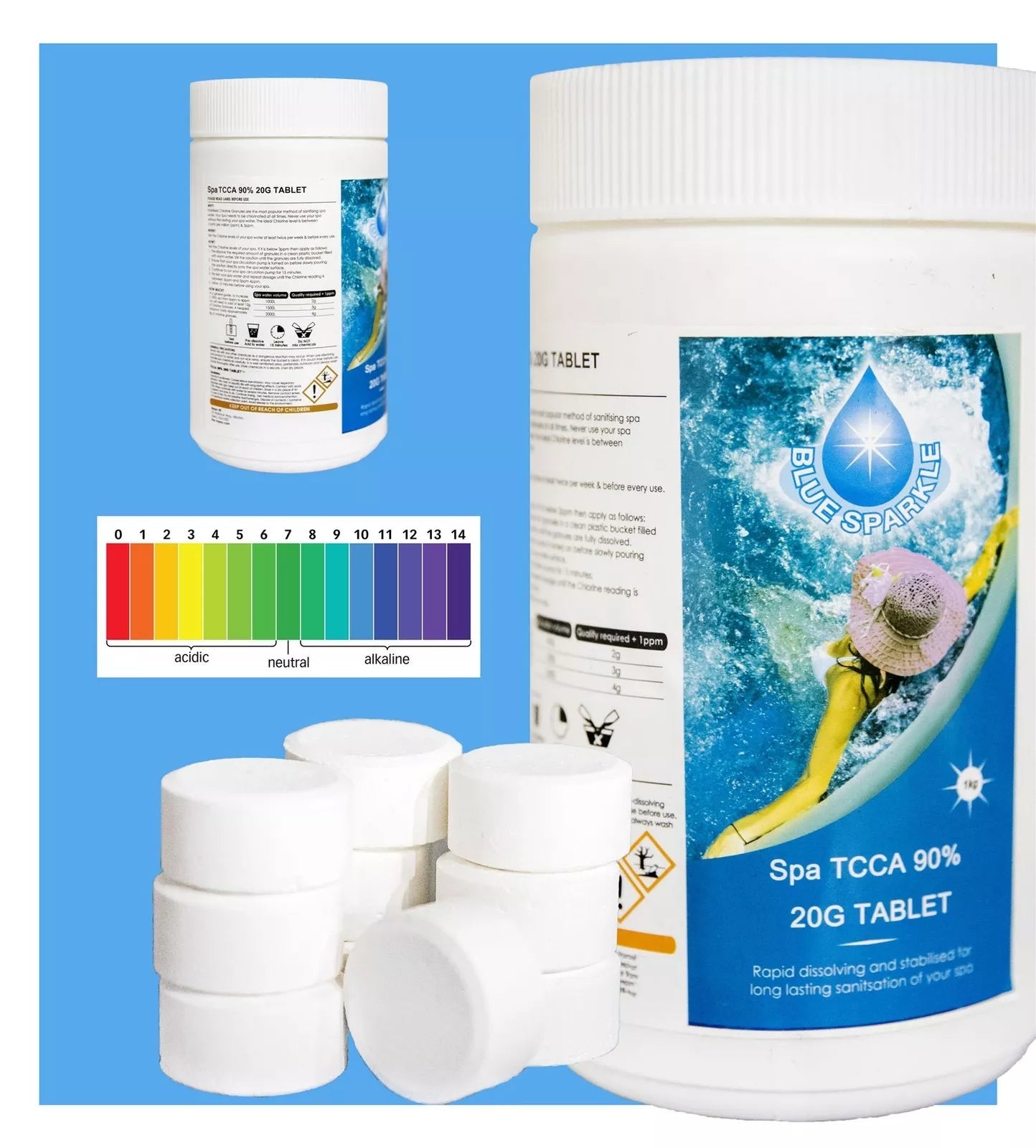 Chlorine Tablets 1kg (20g Each) - Chemical