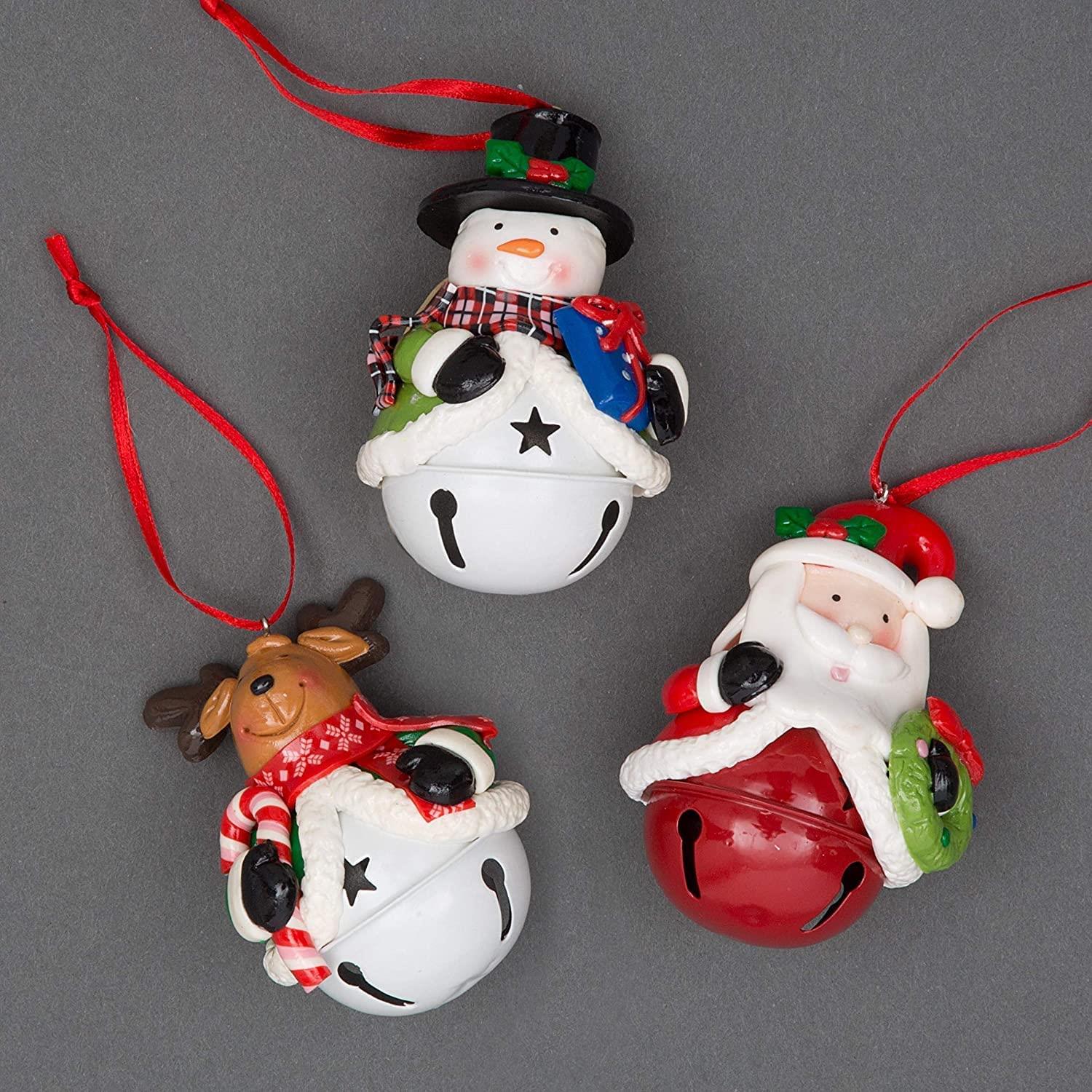Christmas Hanging Decoration 12Pcs Ceramic Bells