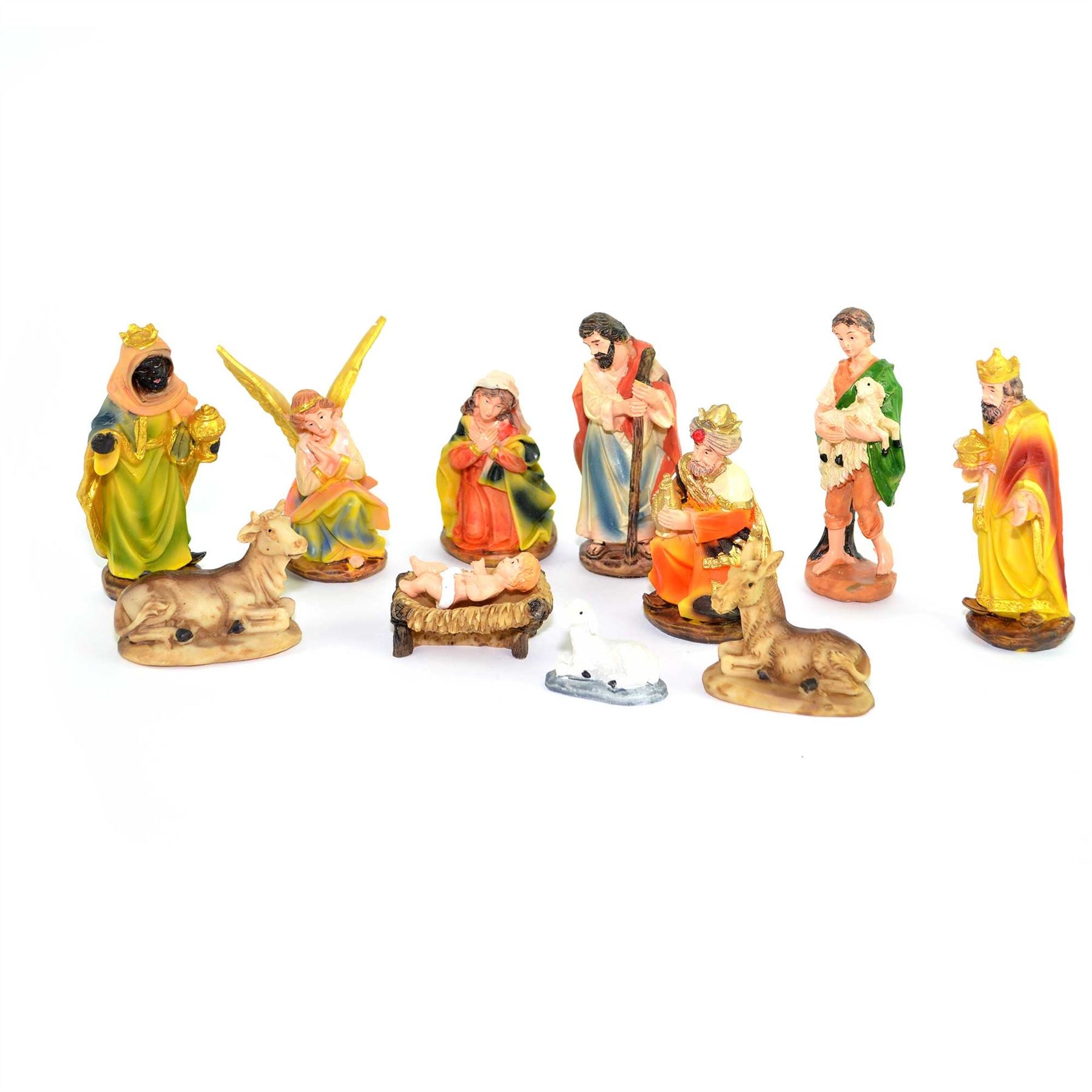 10Pcs Christmas Nativity Figures Crib Scene Set Movable Home Decoration Easter