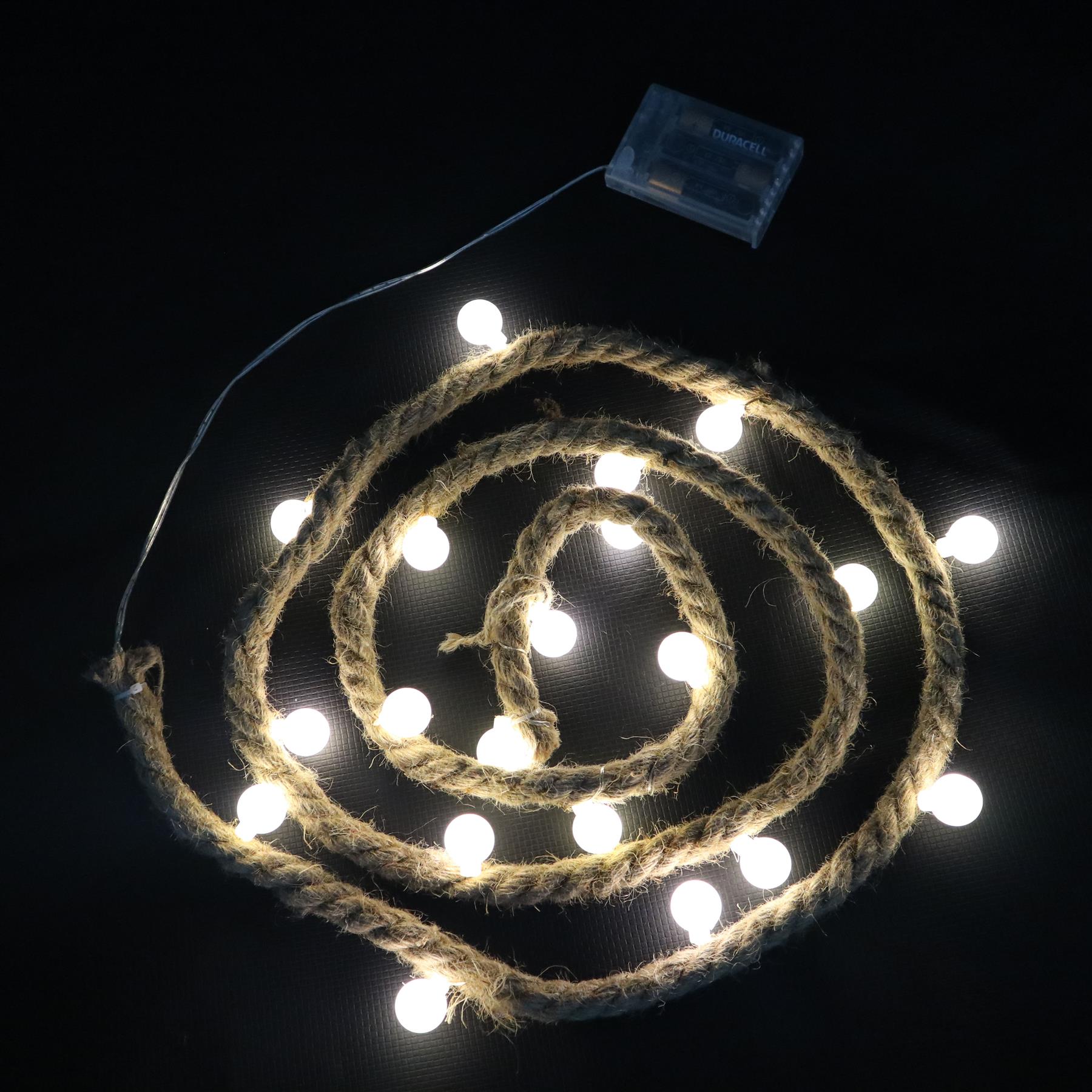 Christmas Party Room Wall Decorations 20 Led Battery Operated Hemp Rope String