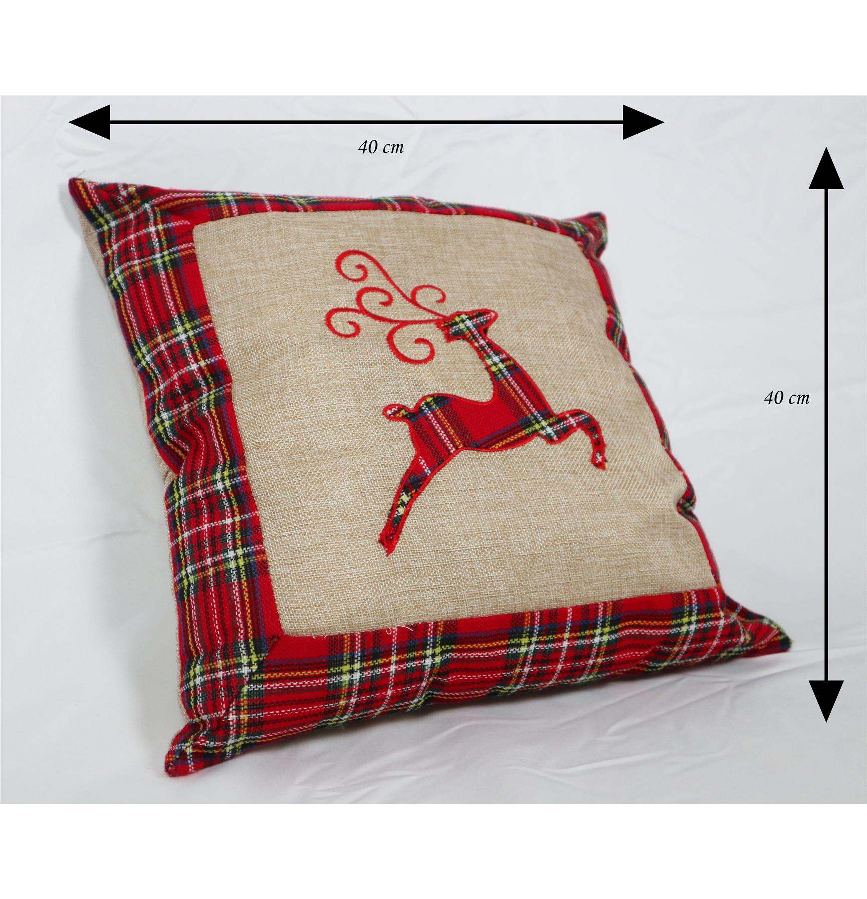 40 x 40 cm Home Decorations Christmas Reindeer Pillow Covers Home Sofa Xmas UK