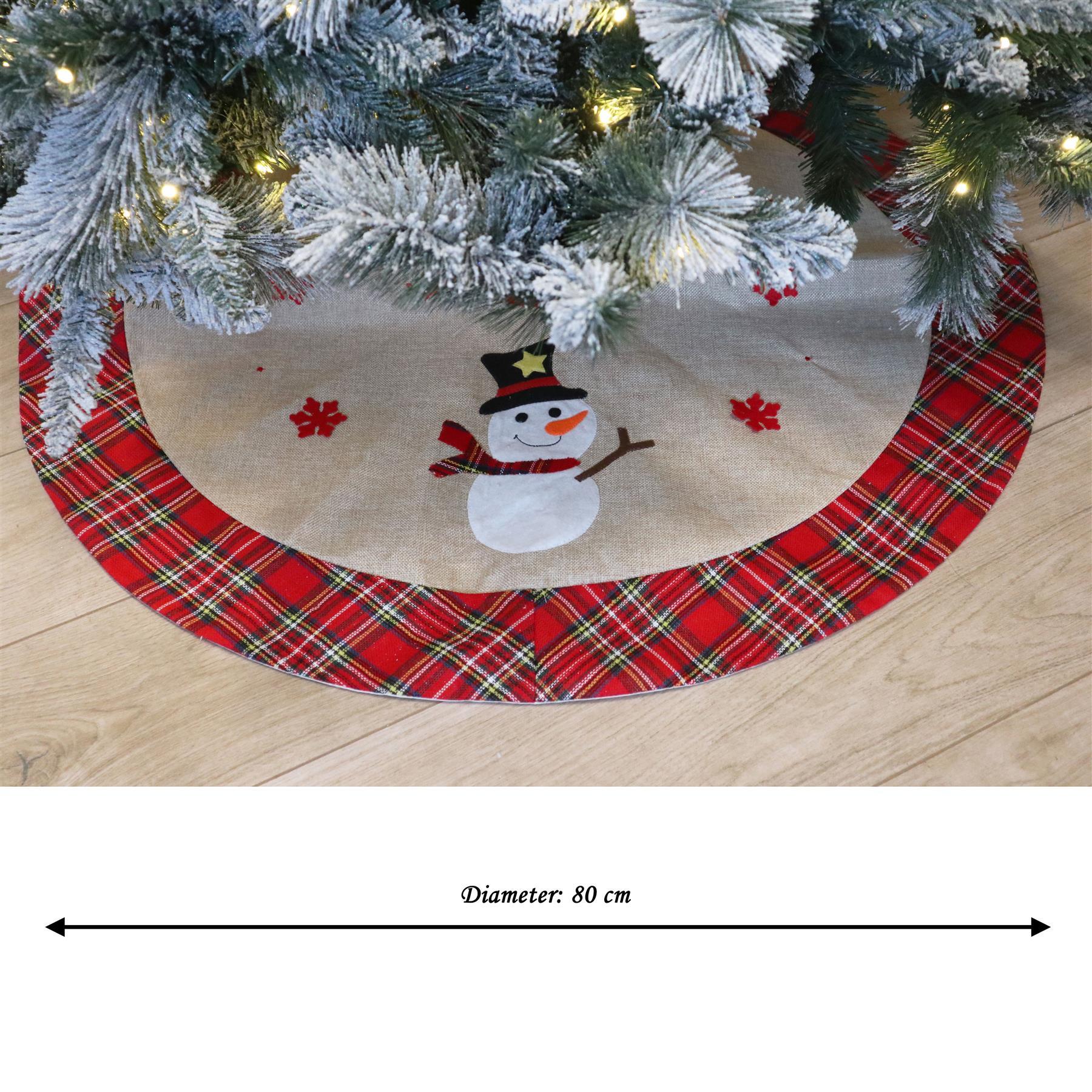 Design Snowflake Tree Skirts Christmas Floor Mat Holiday Home Decorations 4Pcs