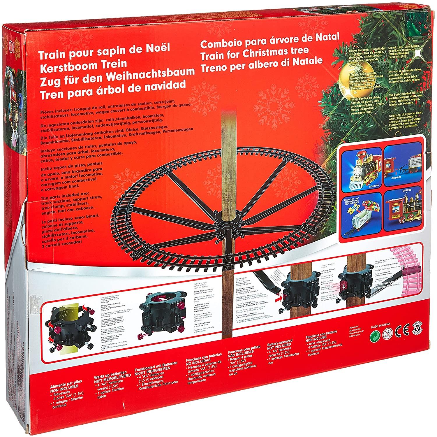Tree Train Set Around Christmas Tree Lights Musical Battery Operated XMAS Decor
