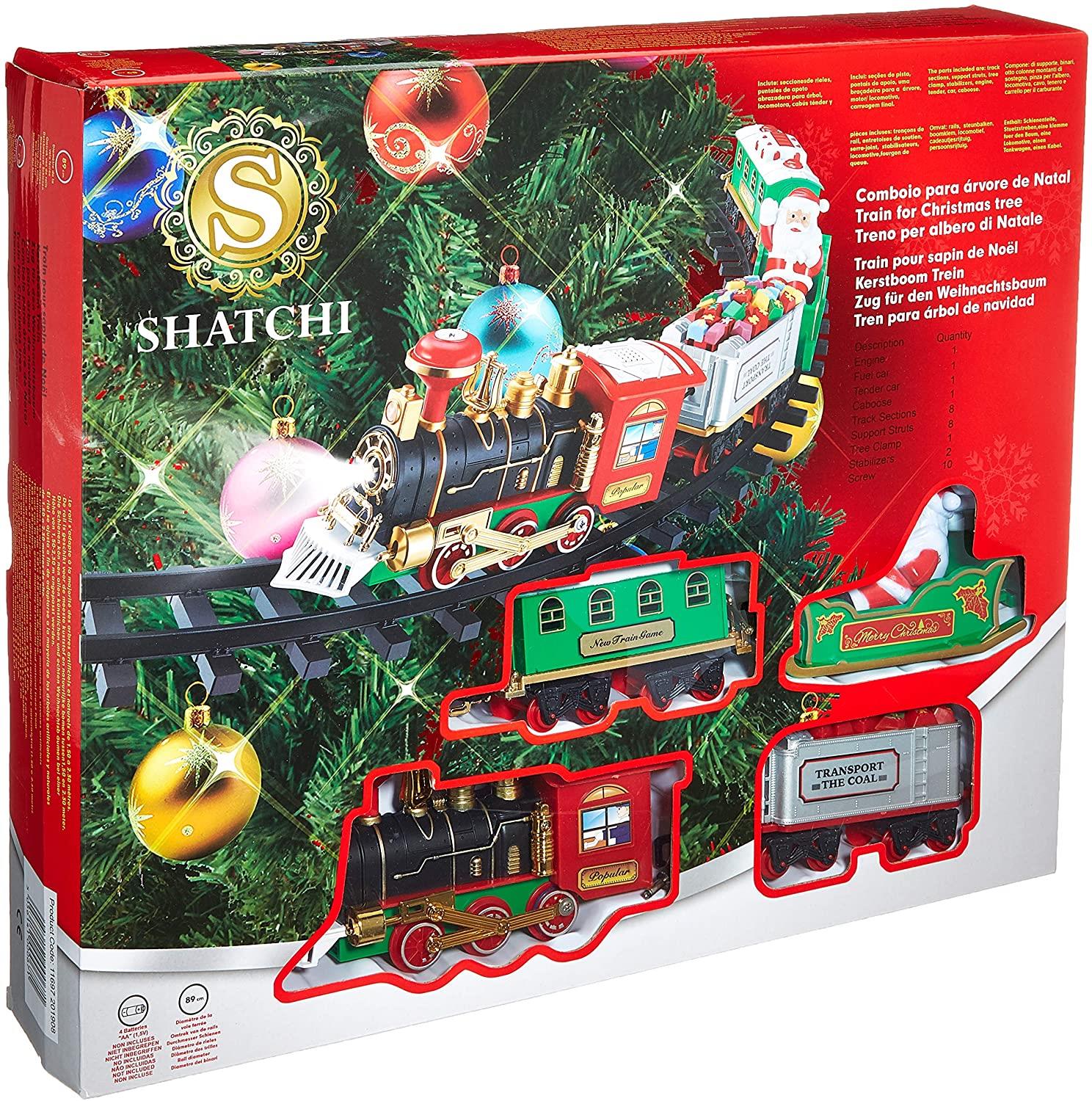Tree Train Set Around Christmas Tree Lights Musical Battery Operated XMAS Decor