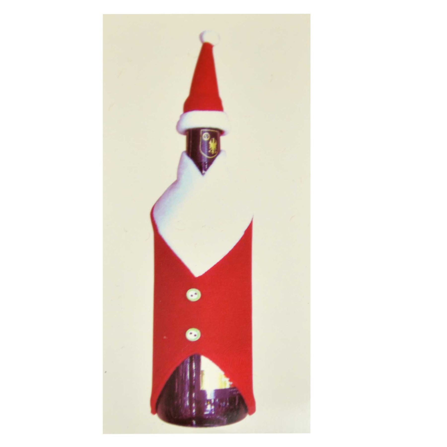 Christmas Wine Bottle Cover Bag Santa Suit Xmas Dinner Table Decorations