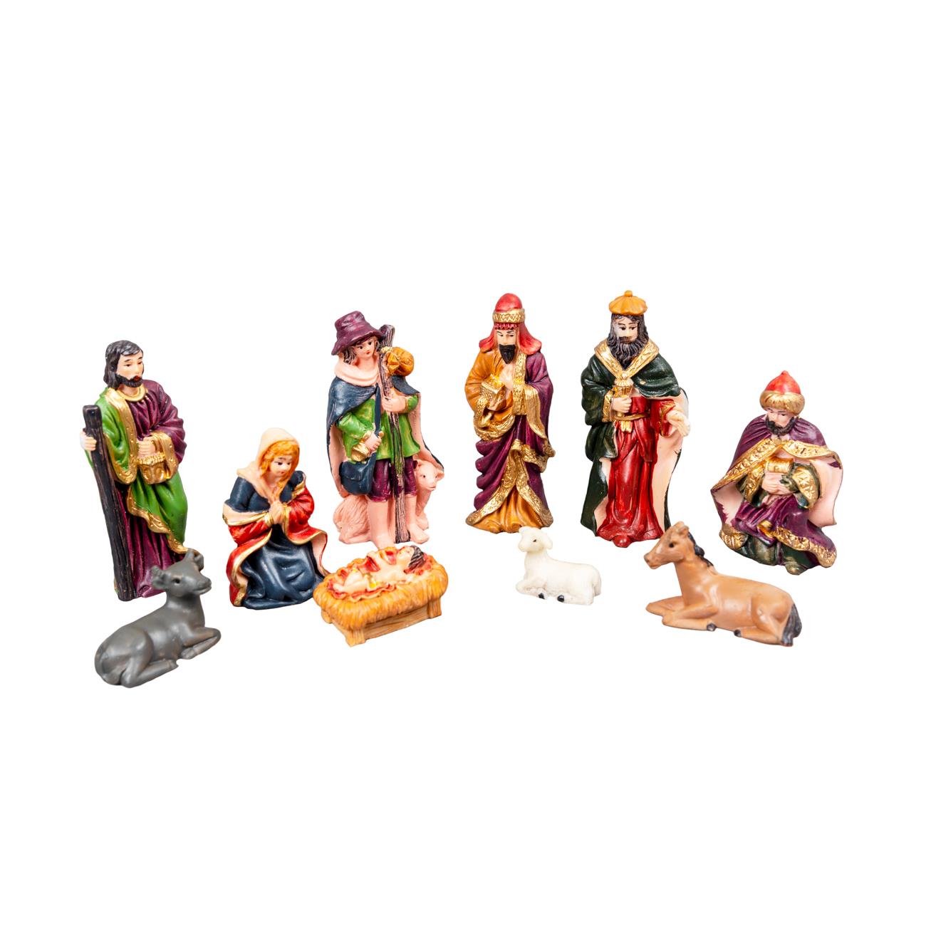 Frono 10Pcs Nativity Figures Set Movable Individual Christmas Decorations