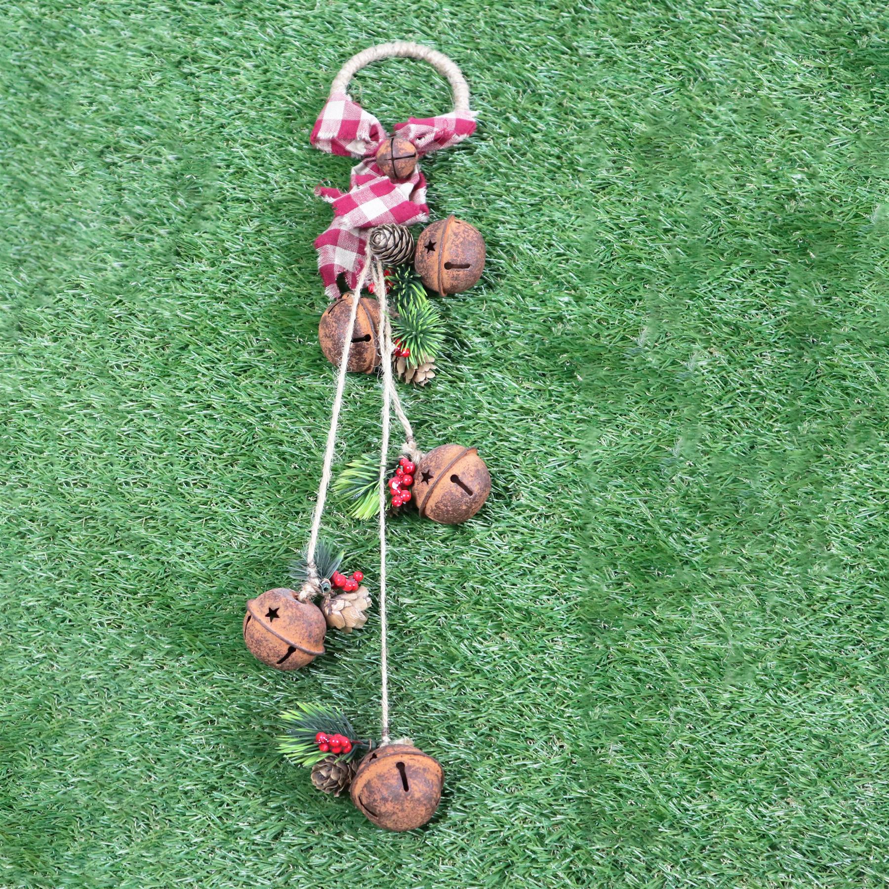 Christmas Home Decor Wall Door Hanging Decorative Rusty Bells Xmas Art & Craft
