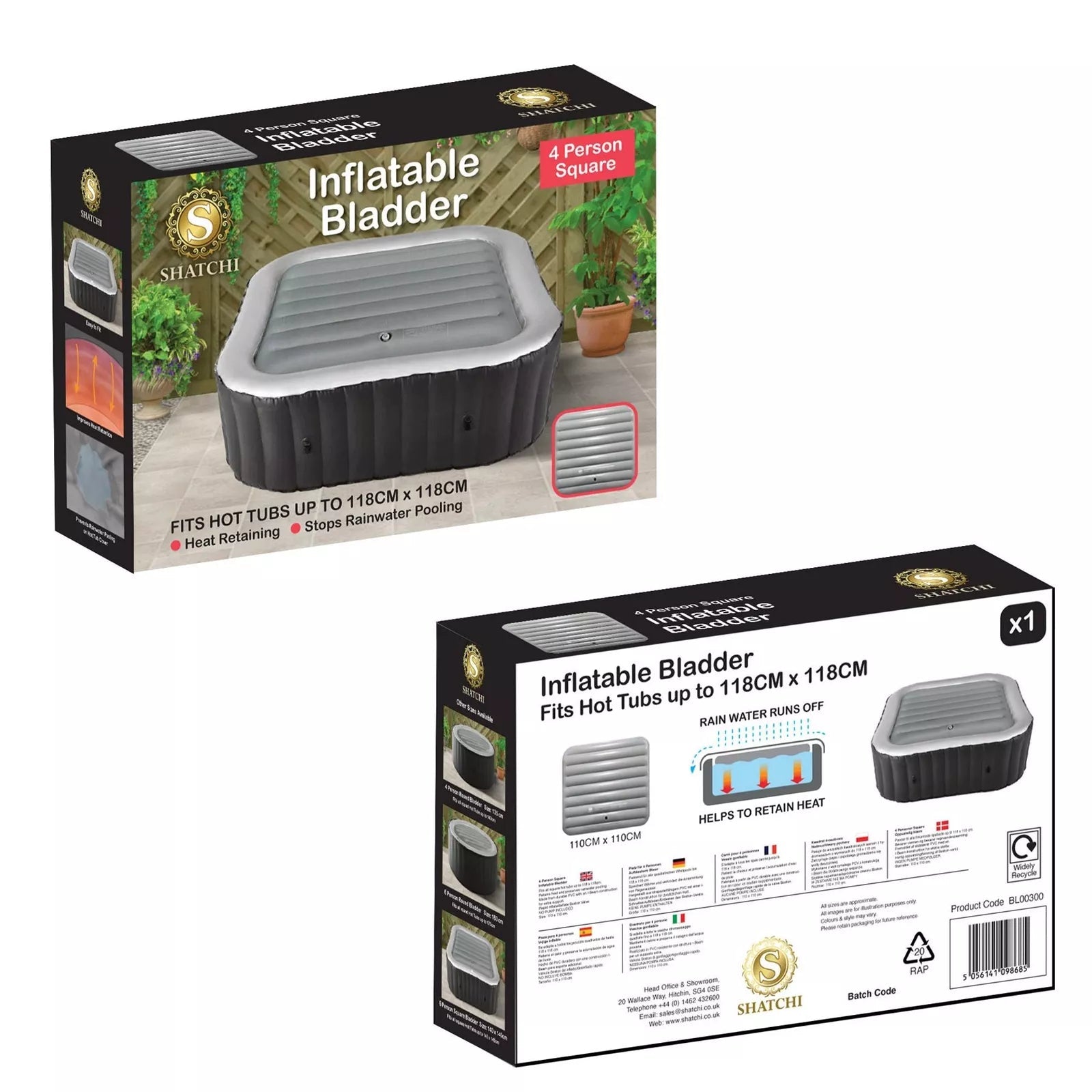 Inflatable Square Bladder Fits All 4 Person Square Hot Tubs