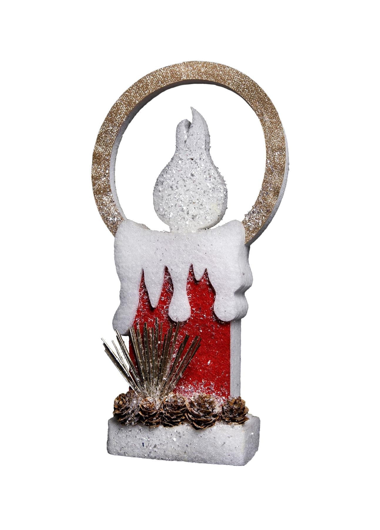 Pre Lit Christmas Decoration LED Candle Table Center Piece Window Xmas Gift 41cm