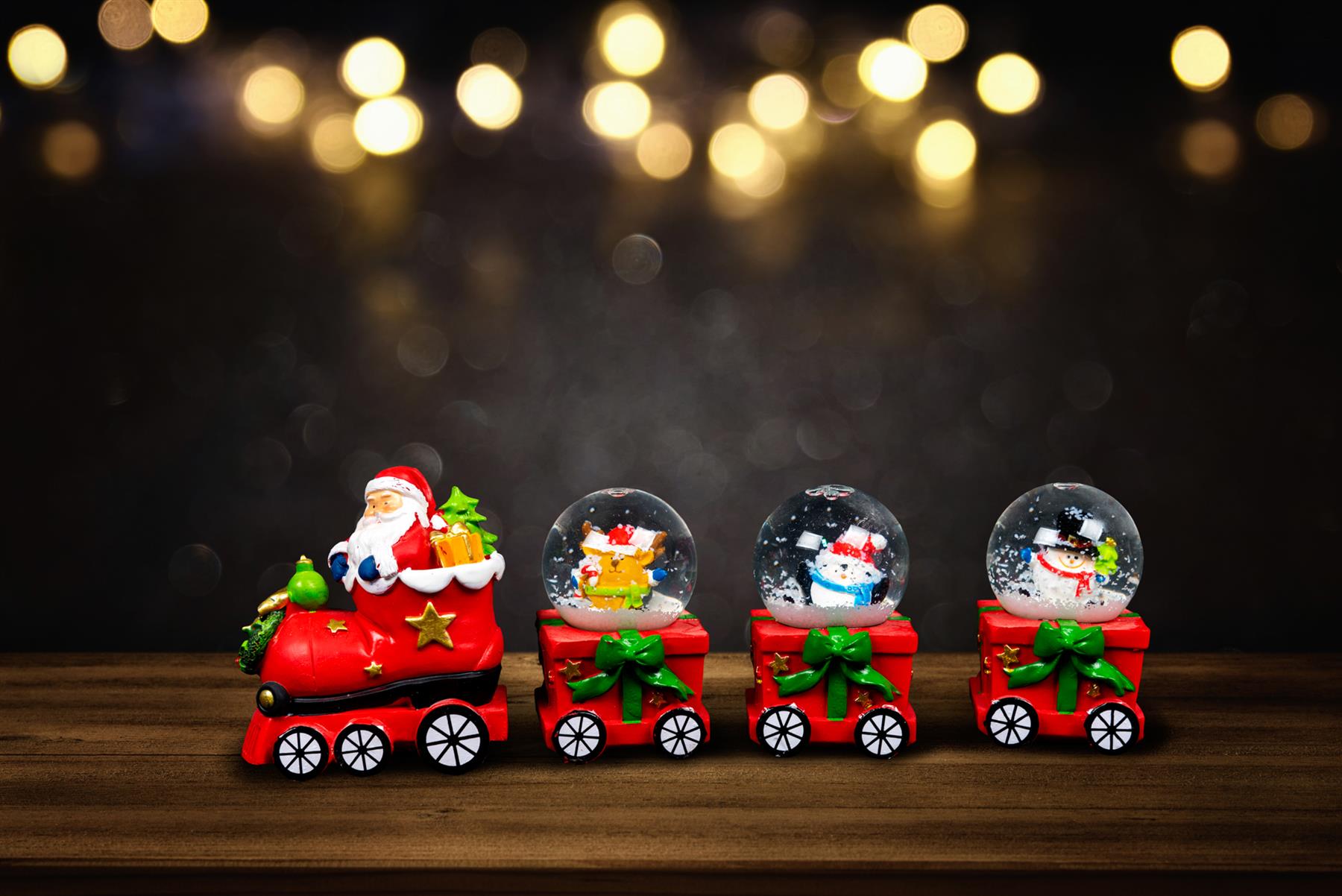 Novelty Train Set Christmas Snow Globe Xmas Home Decor Decorations