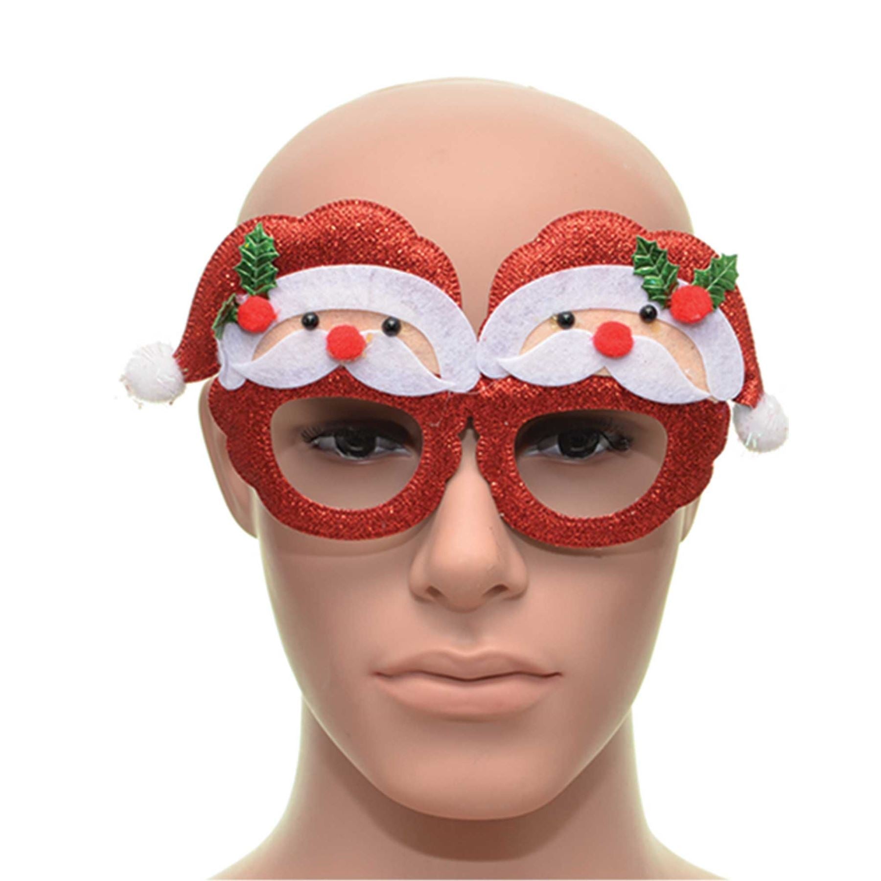 Red Santa Christmas Glasses One Size Specs Fancy Xmas Dress Novelty Sunglasses Party Accessories