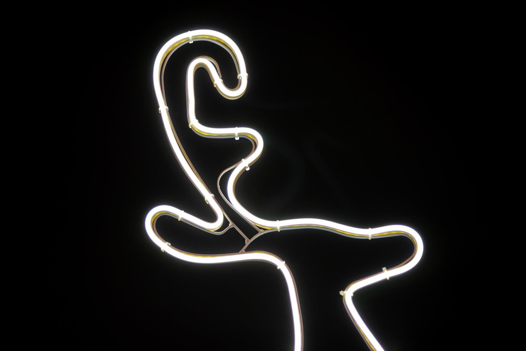 Neon Rope Light Silhouette Christmas Reindeer Calf Outdoor Wall Garden Decor UK