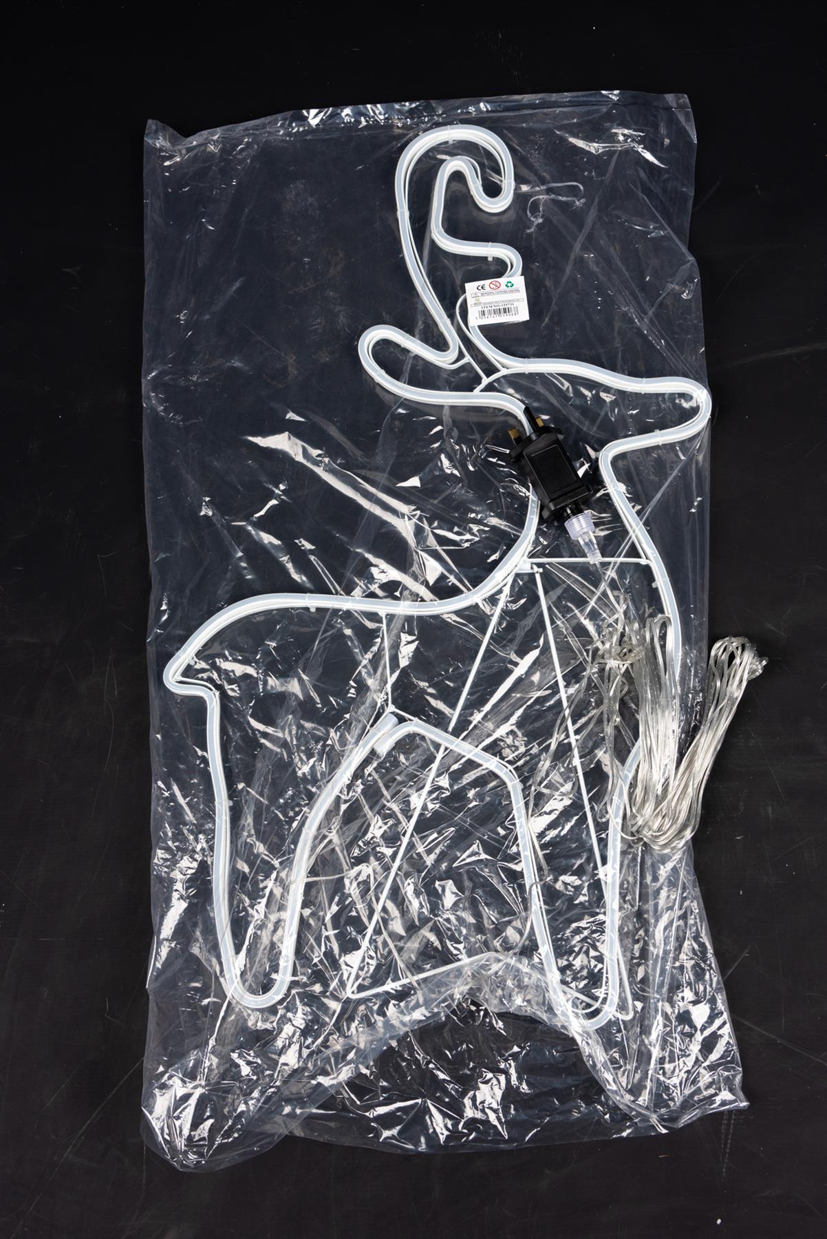 Neon Rope Light Silhouette Christmas Reindeer Calf Outdoor Wall Garden Decor UK