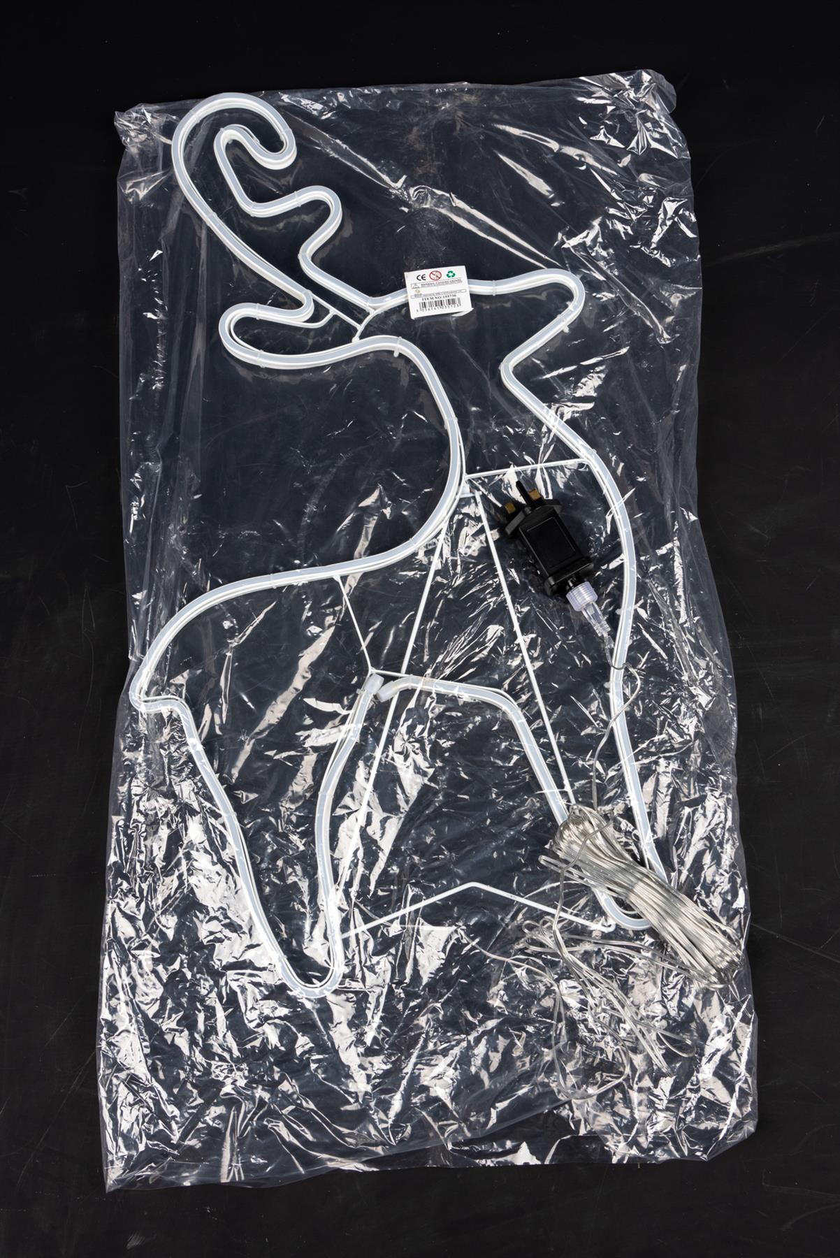 Neon Rope Light Silhouette Christmas Reindeer Calf Outdoor Wall Garden Decor UK