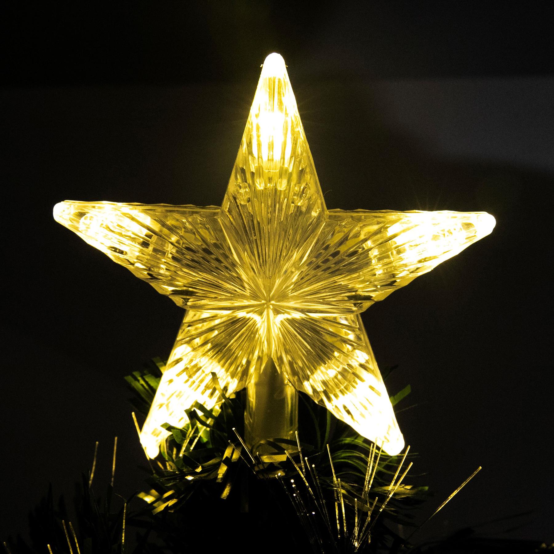 3FT Fibre Optic Christmas Tree Pre-Lit Bushy LED Ribbon-Bows Xmas Home Decor