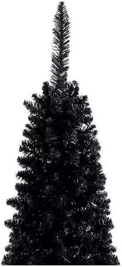 Christmas Tree Black Slim Pencil Artificial Bushy Pine XMAS Home Decoration 7FT
