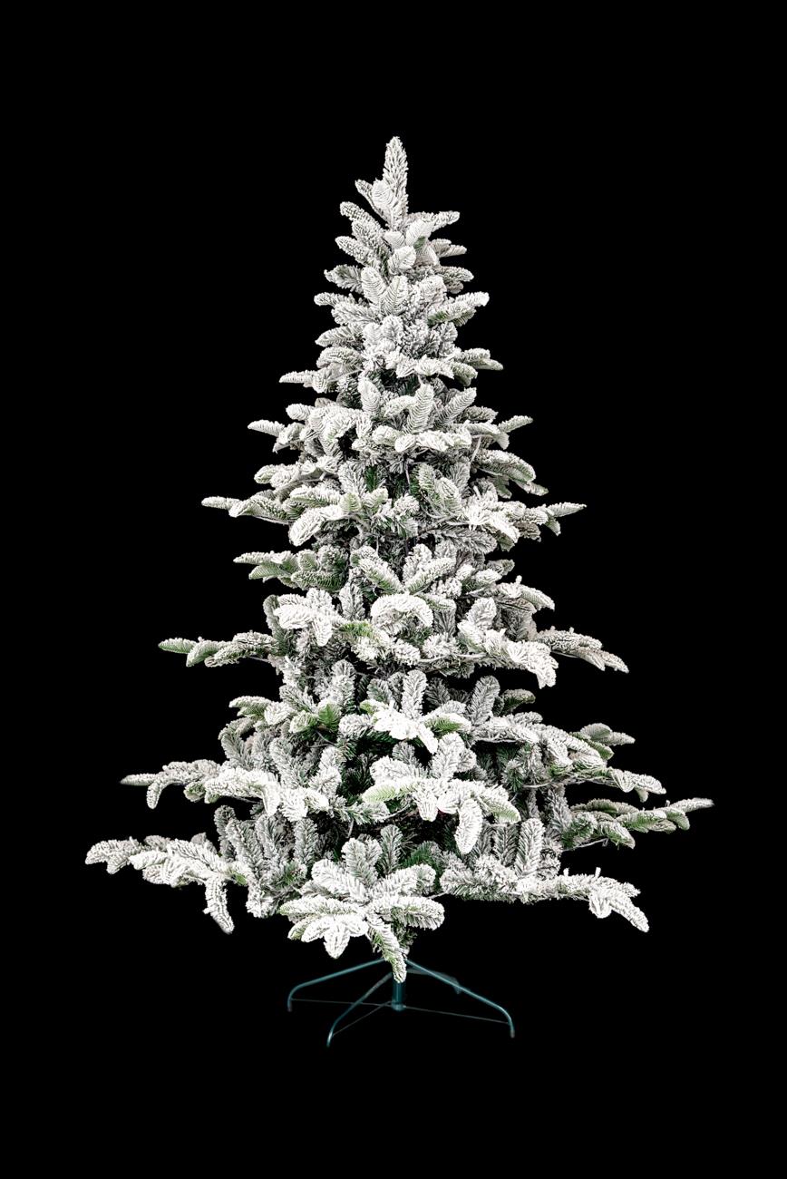 Christmas Tree Pre Lit Flocked Snow Covered Luxury Hinged Xmas Home Decor 6FT